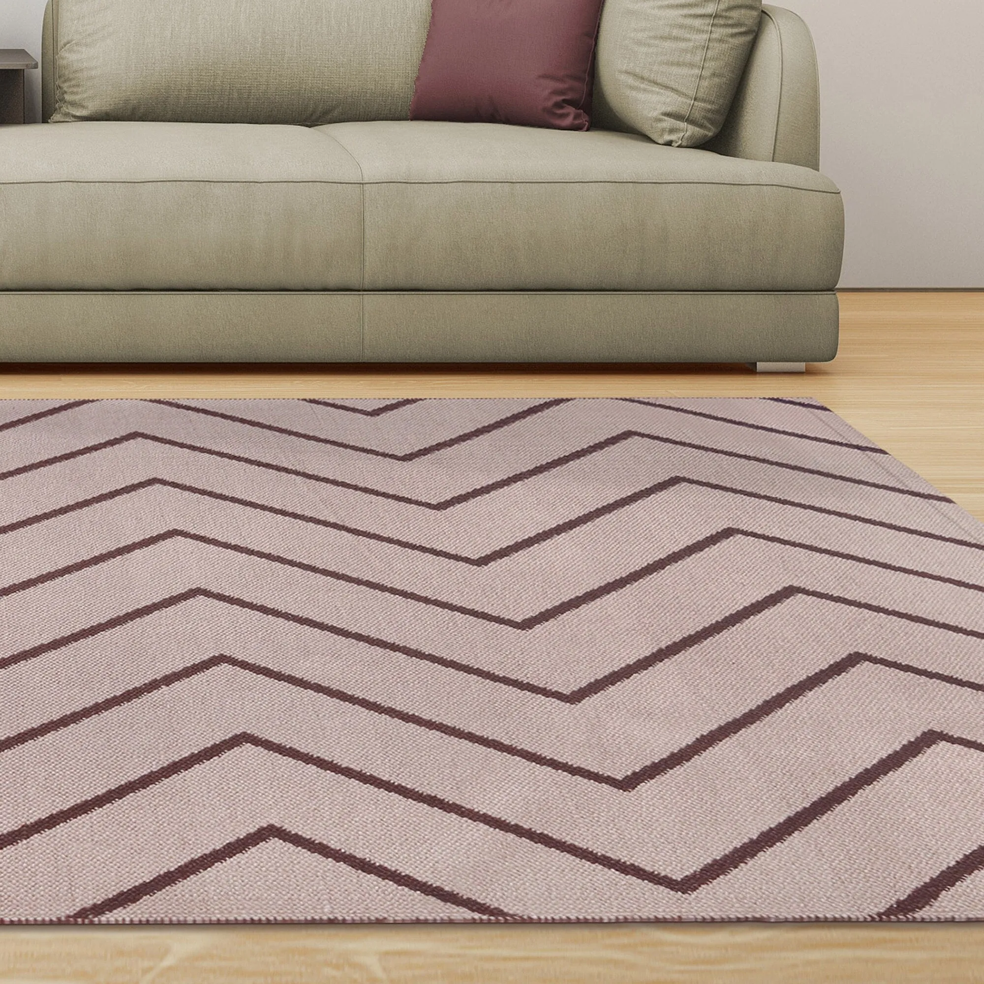 Superior Modern Chevron Zig-Zag Indoor Outdoor Area Rug