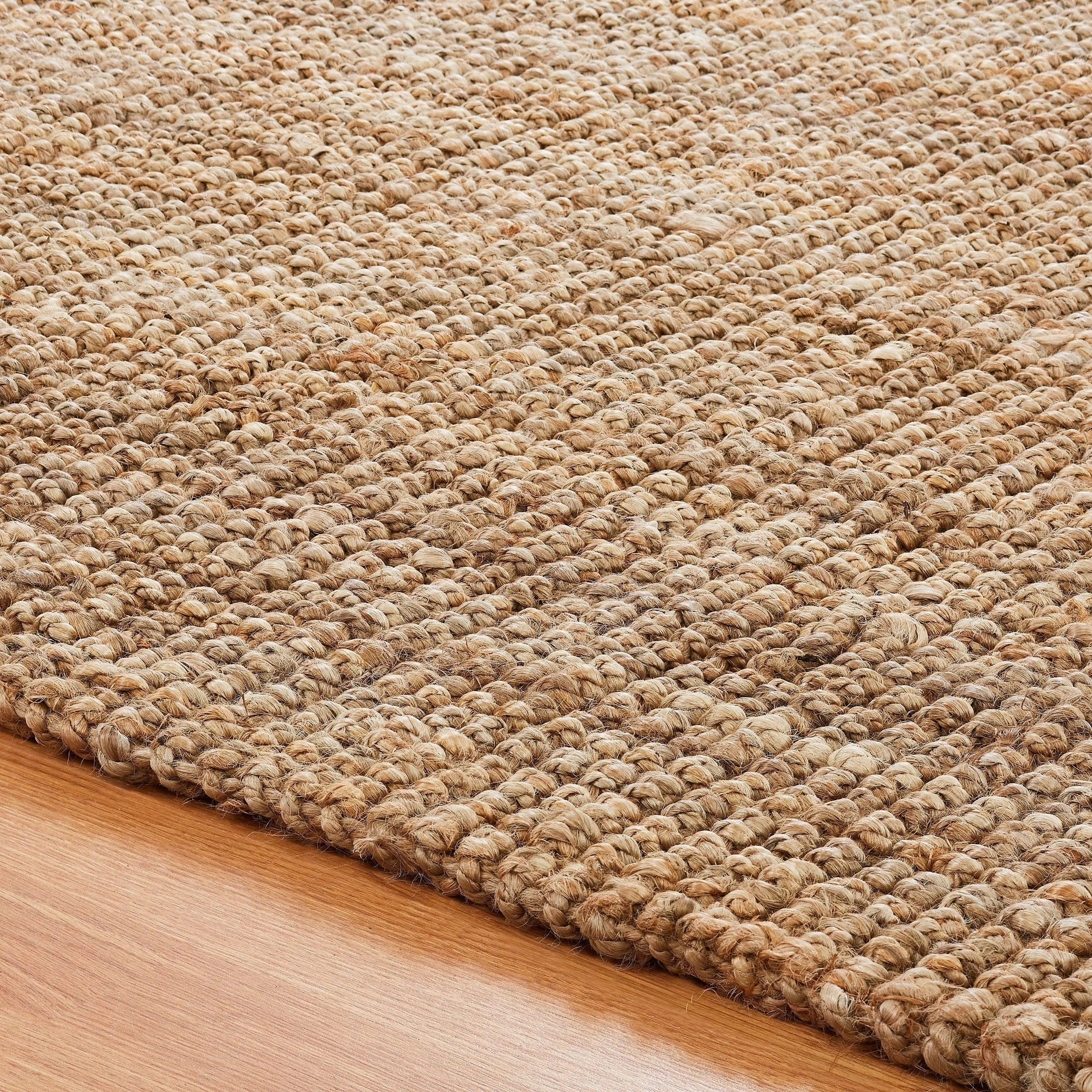 Superior Modern Coastal Rustic Handwoven Braided Jute Indoor Area Rug