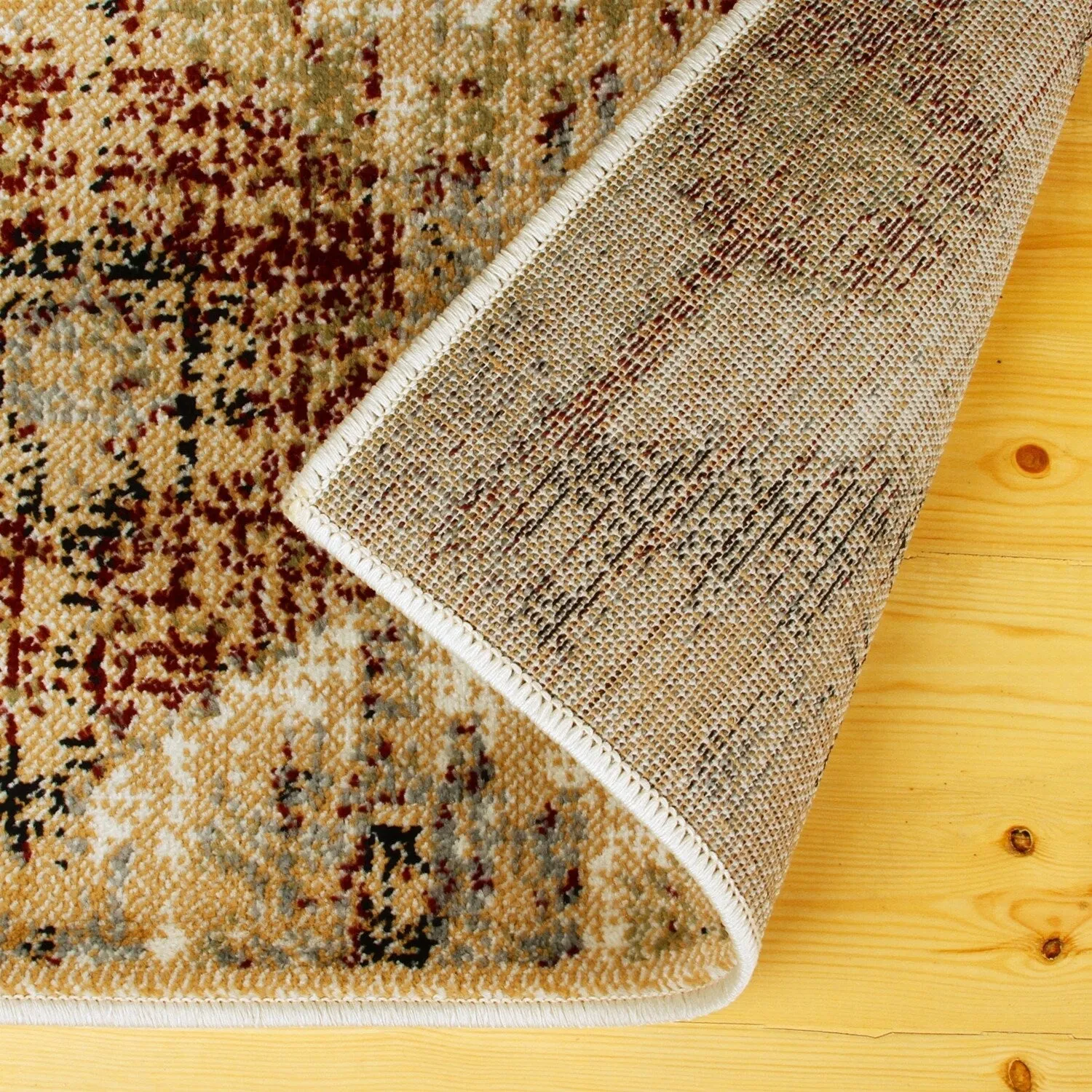 Superior Modern Distressed Diamonds Polypropylene Indoor Area Rug