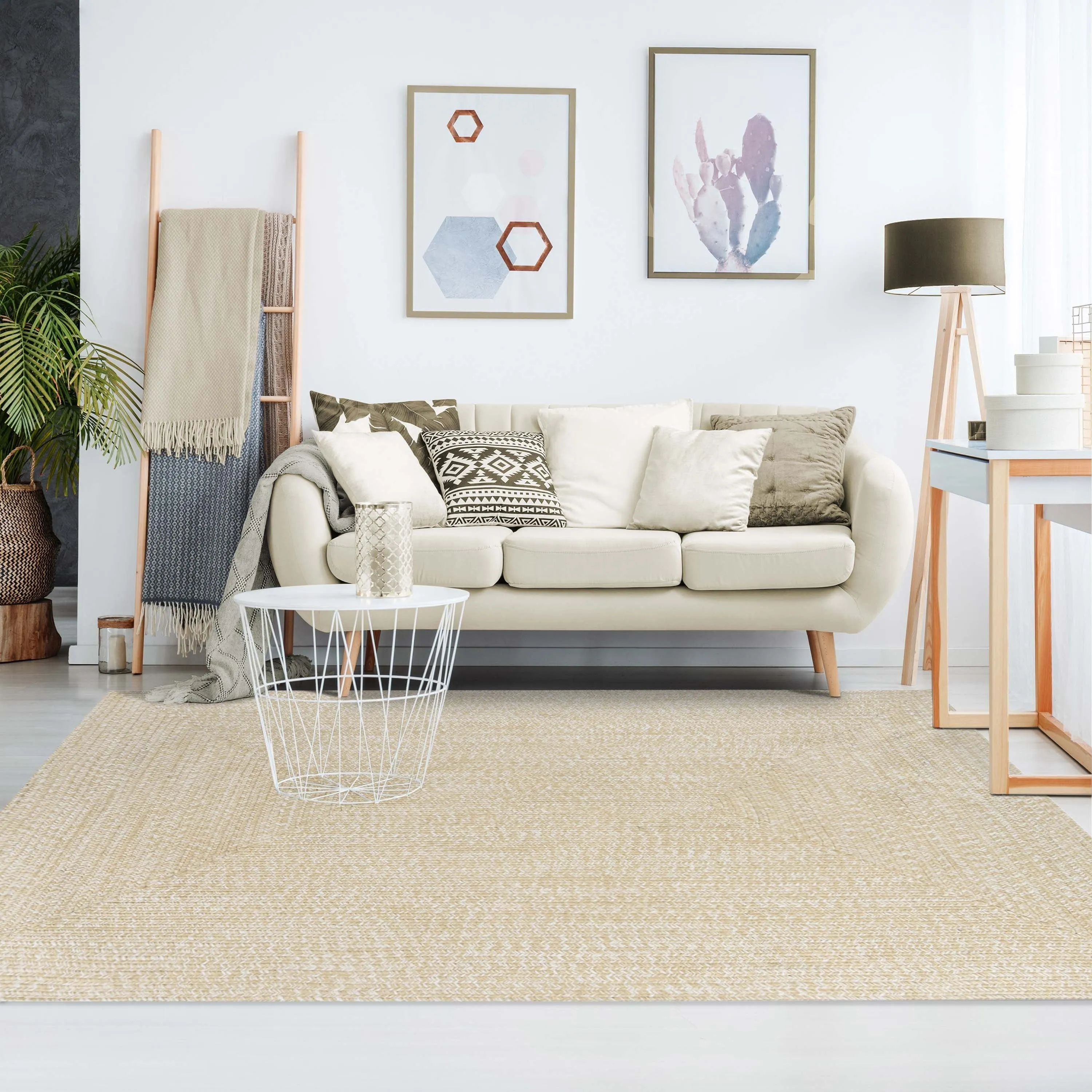 Superior Modern Rustic Bohemian Reversible Multi-Tone Braided Indoor Outdoor Area Rug