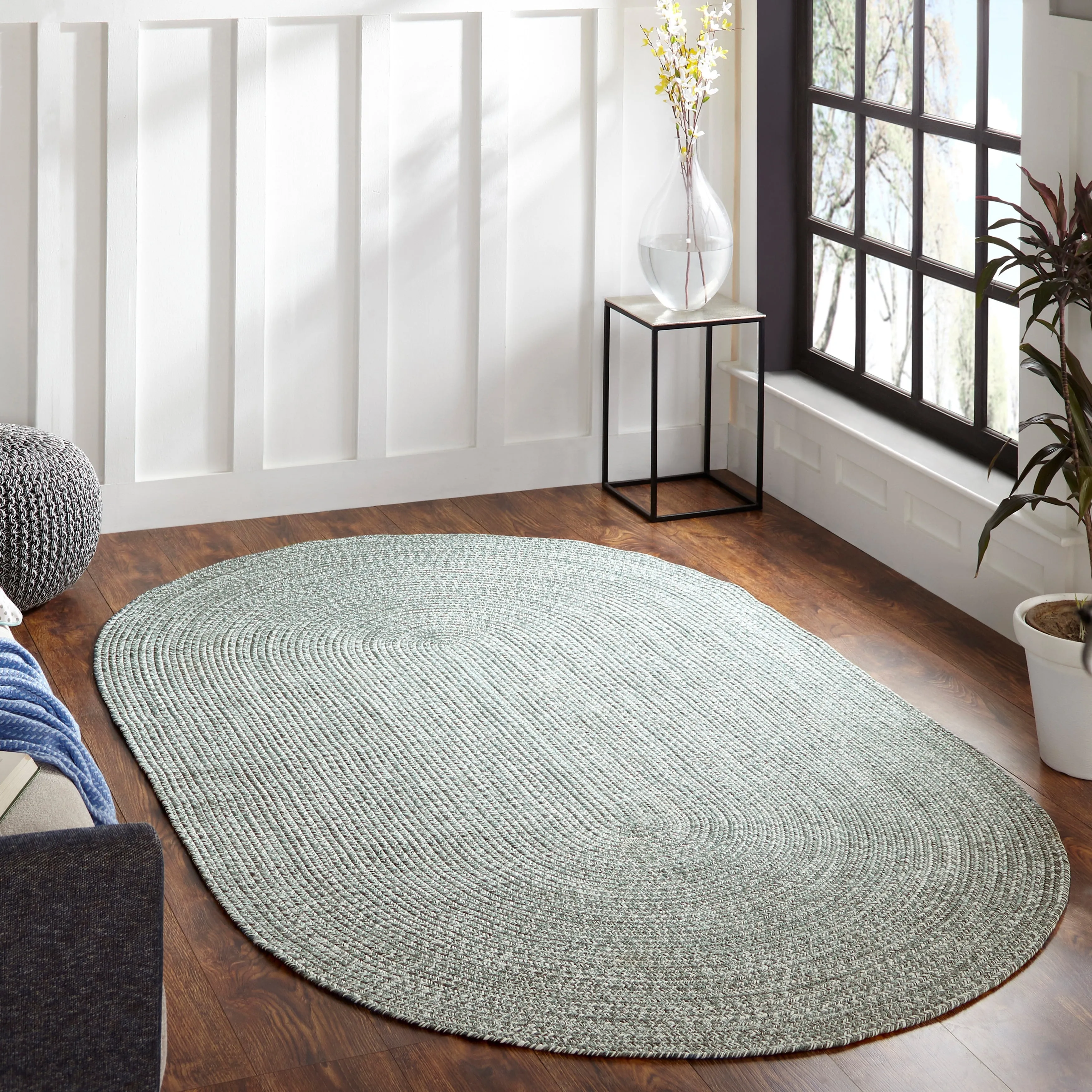 Superior Modern Rustic Bohemian Reversible Multi-Tone Braided Indoor Outdoor Area Rug