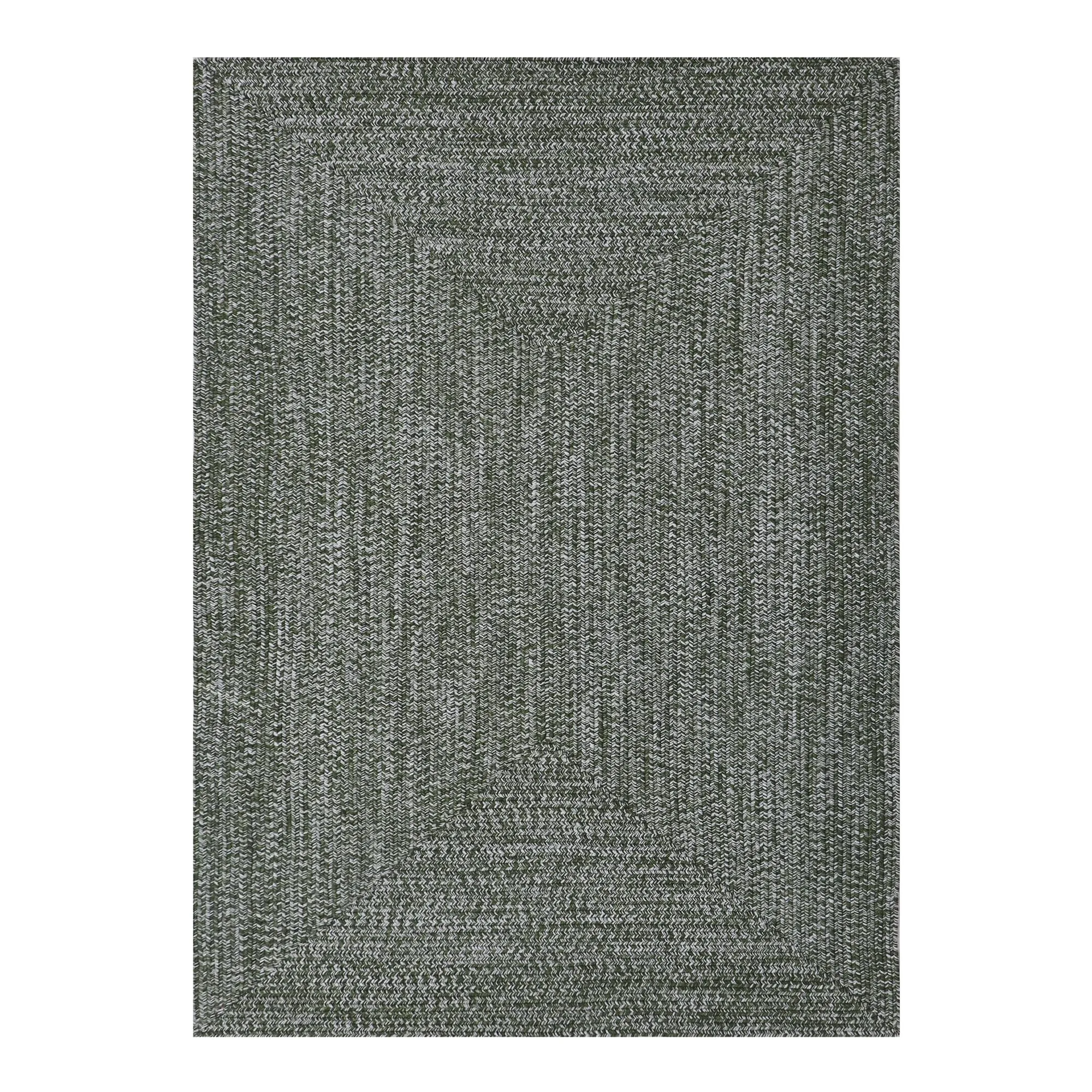 Superior Modern Rustic Bohemian Reversible Multi-Tone Braided Indoor Outdoor Area Rug