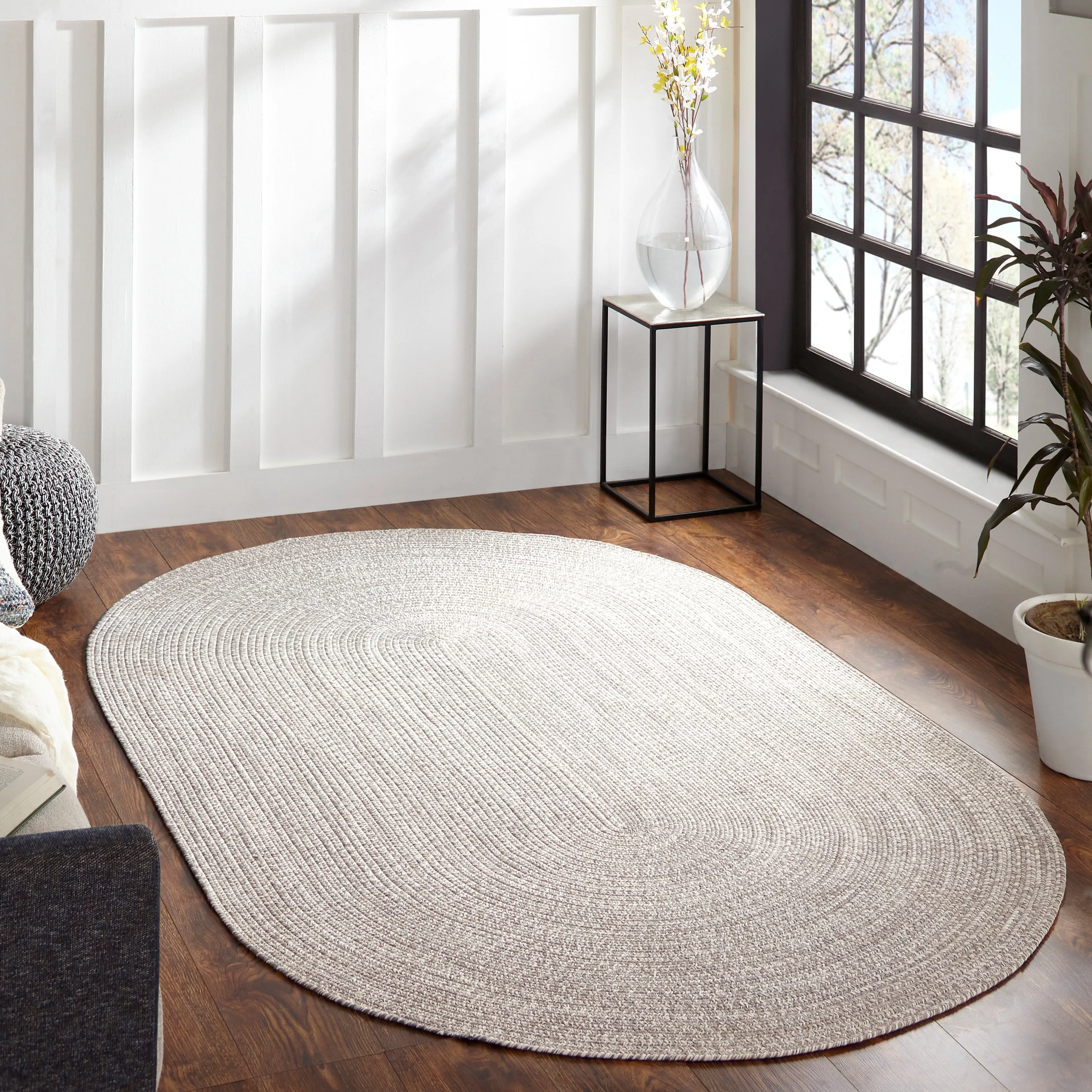 Superior Modern Rustic Bohemian Reversible Multi-Tone Braided Indoor Outdoor Area Rug
