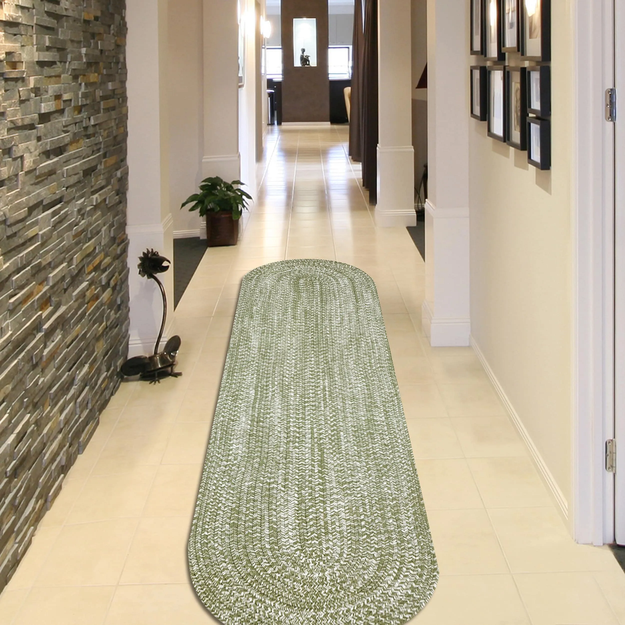 Superior Modern Rustic Bohemian Reversible Multi-Tone Braided Indoor Outdoor Area Rug