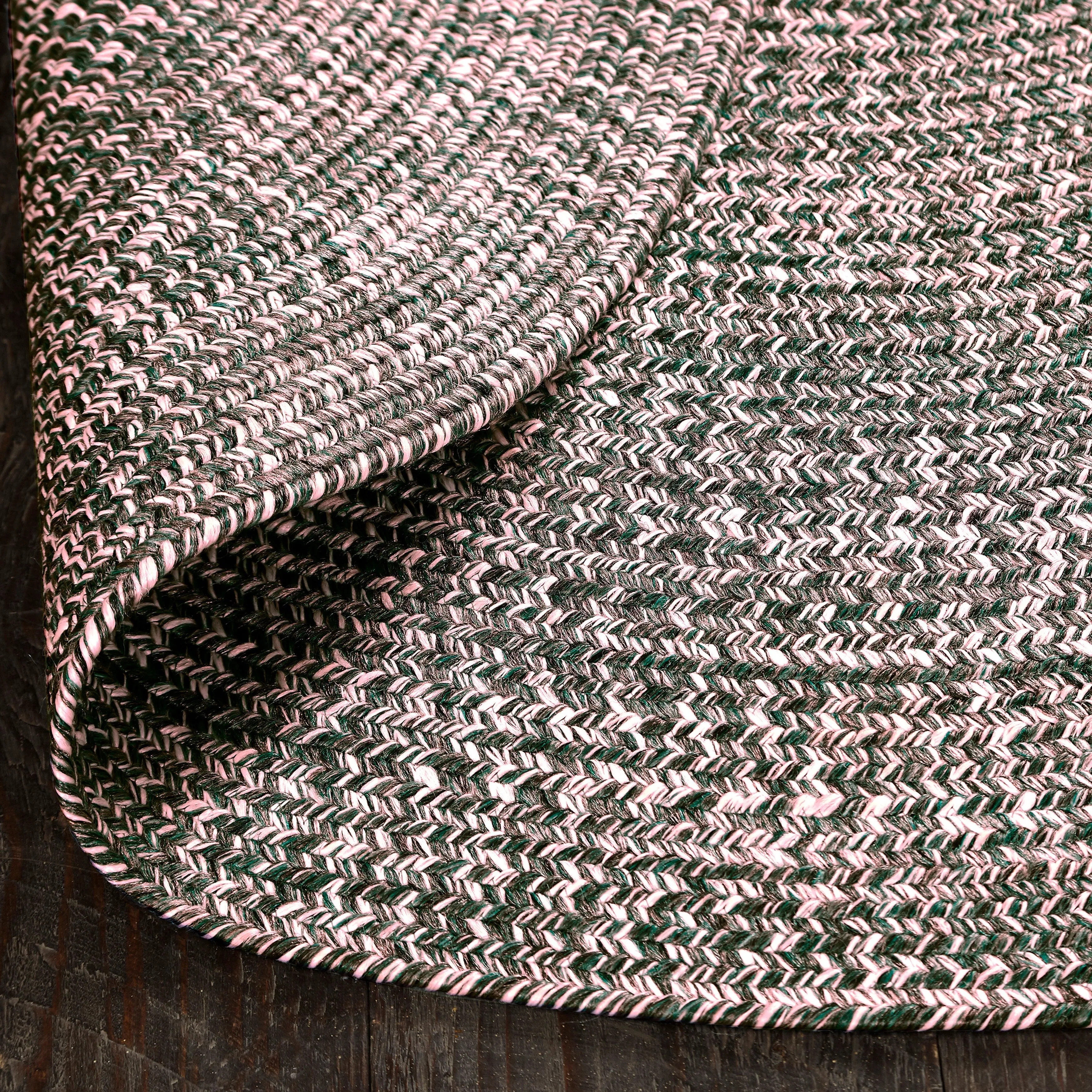 Superior Modern Rustic Bohemian Reversible Multi-Tone Braided Indoor Outdoor Area Rug