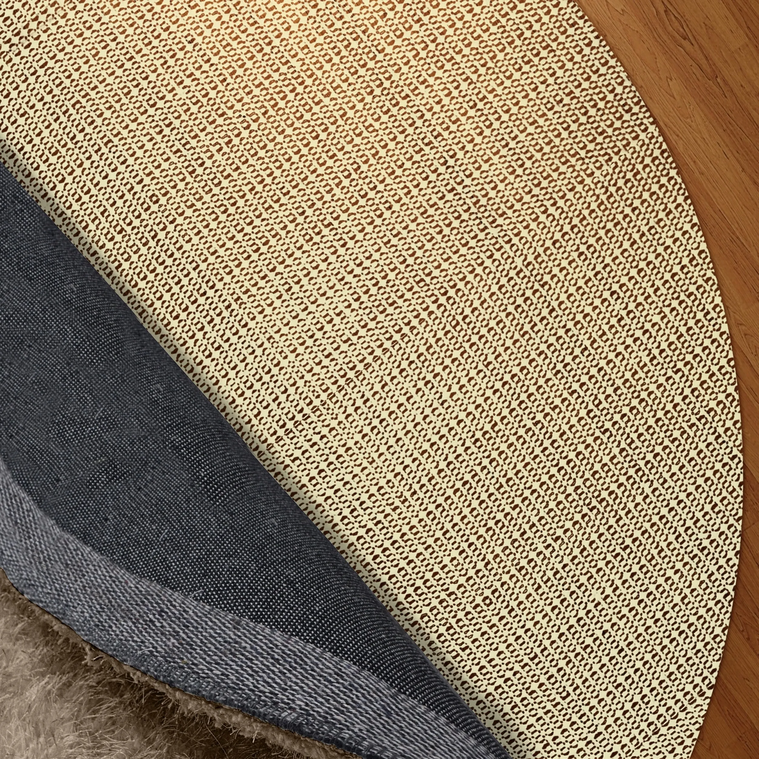 Superior Non-Slip Gripper Mat Floor Protector Indoor Area Rug Pad - Cream