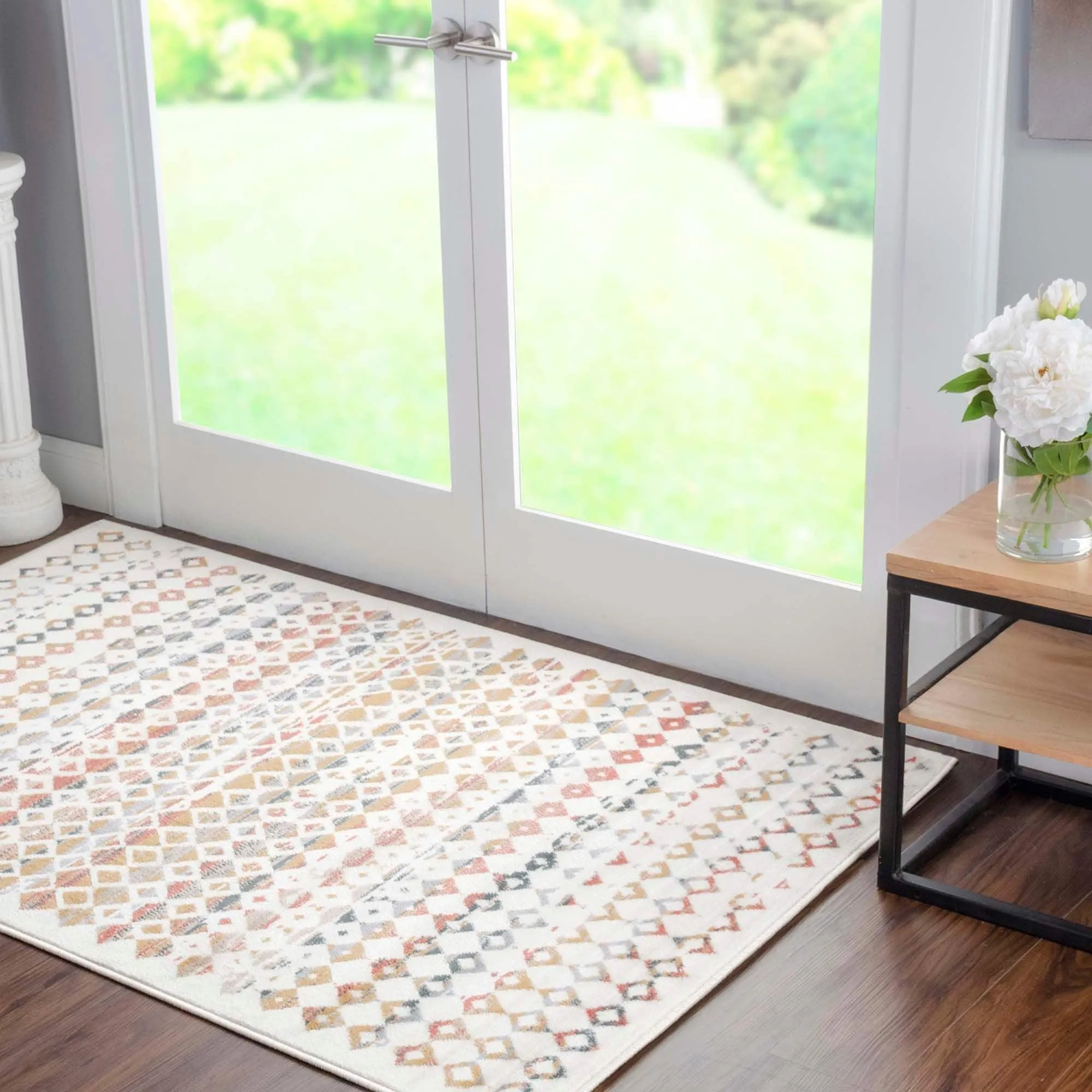 Superior Numair Abstract Geometric Diamonds Indoor Runner or Area Rug