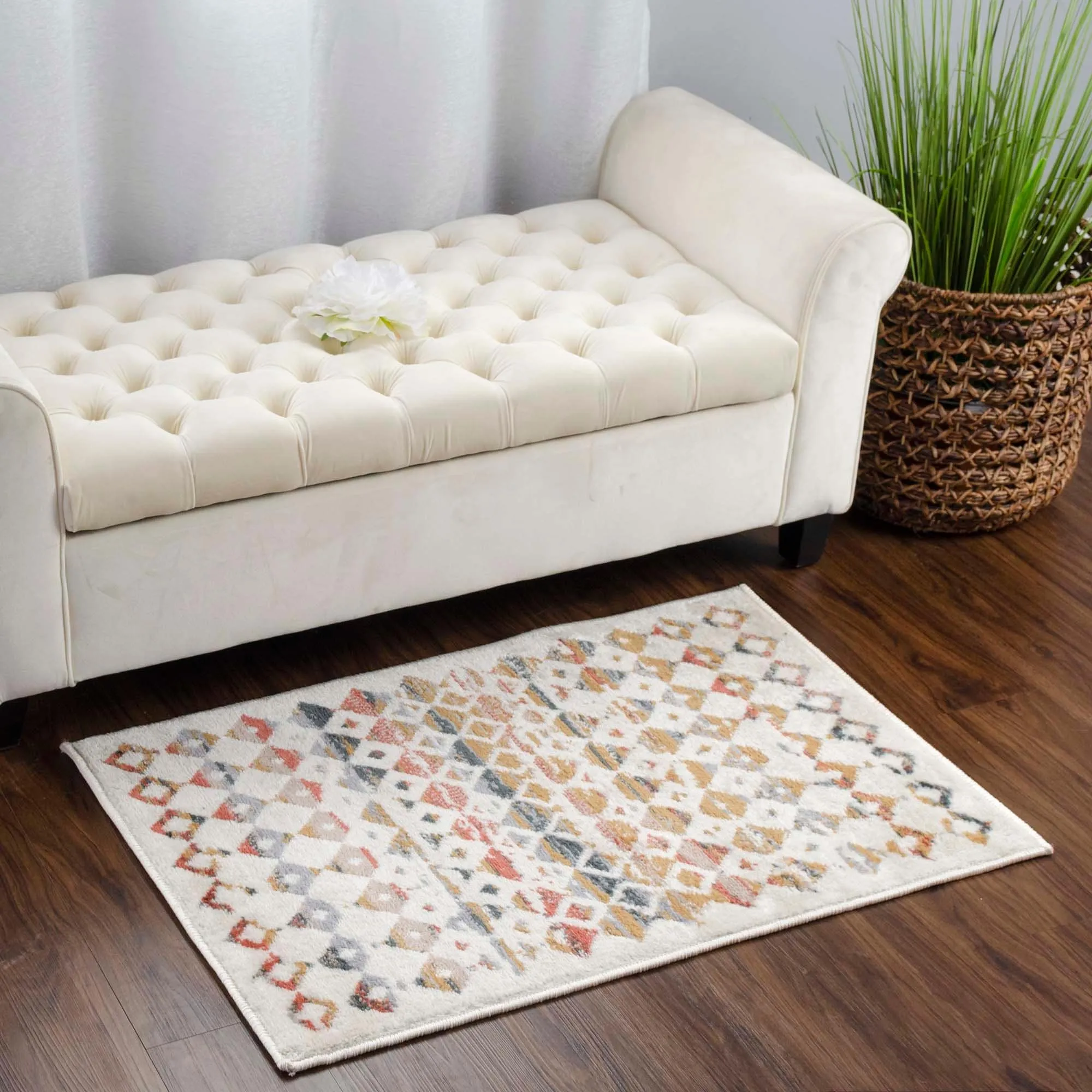 Superior Numair Abstract Geometric Diamonds Indoor Runner or Area Rug