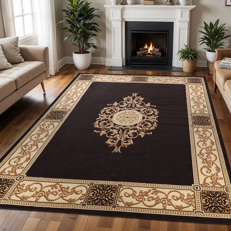 Superior Oversized Medallion Modern Bohemian Indoor Runner or Area Rug