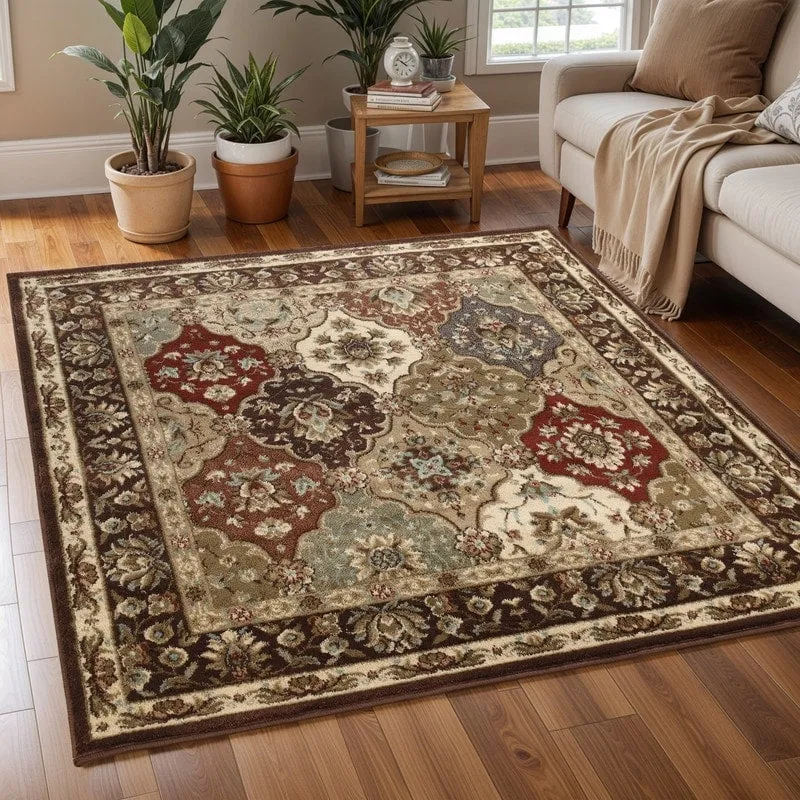 Superior Palmyra Traditional Floral Medallion Indoor Runner or Area Rug