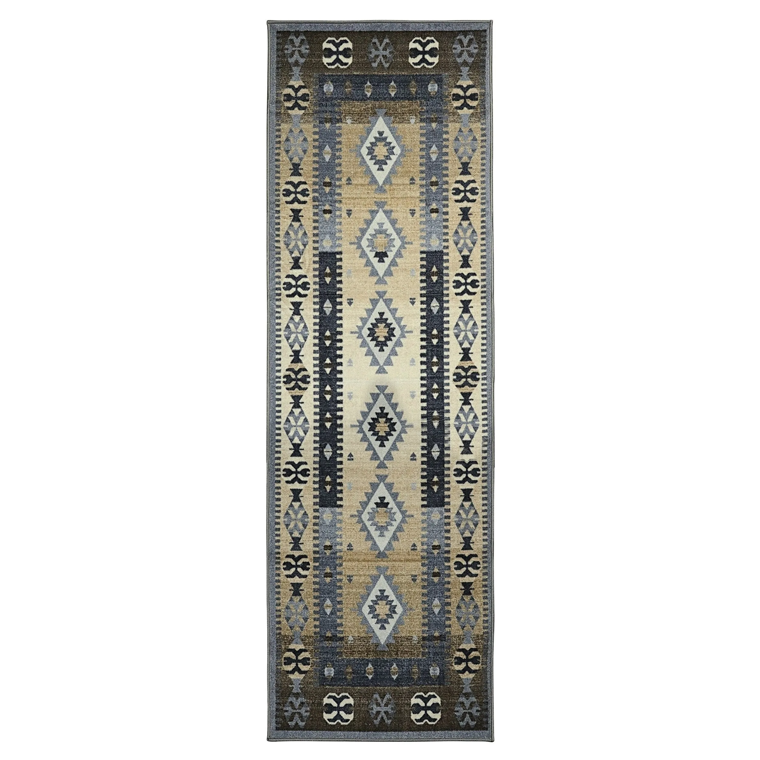 Superior Parrish Printed Non-Slip Washable Indoor Area Rug