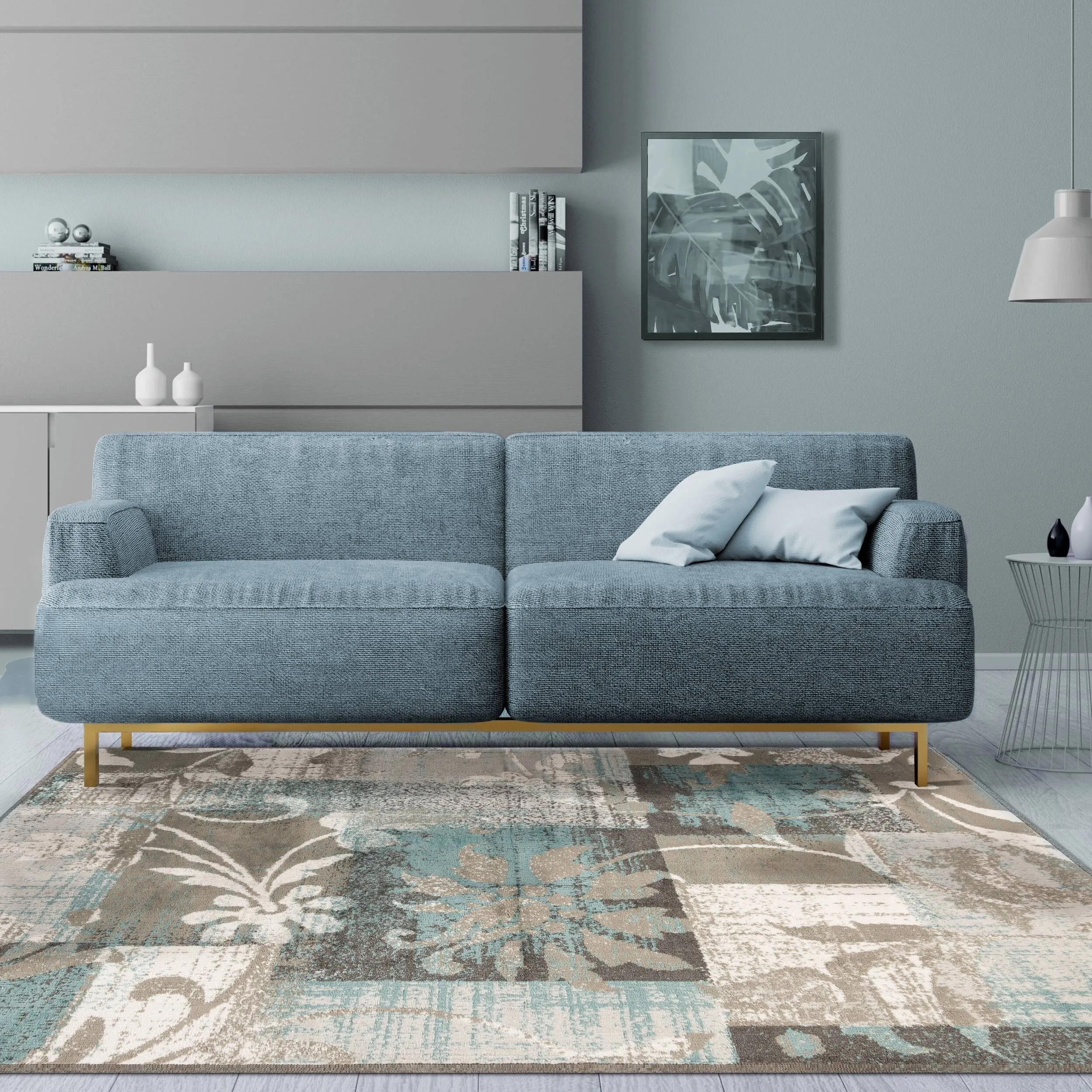 Superior Pastiche Contemporary Floral Patchwork Indoor Runner or Area Rug
