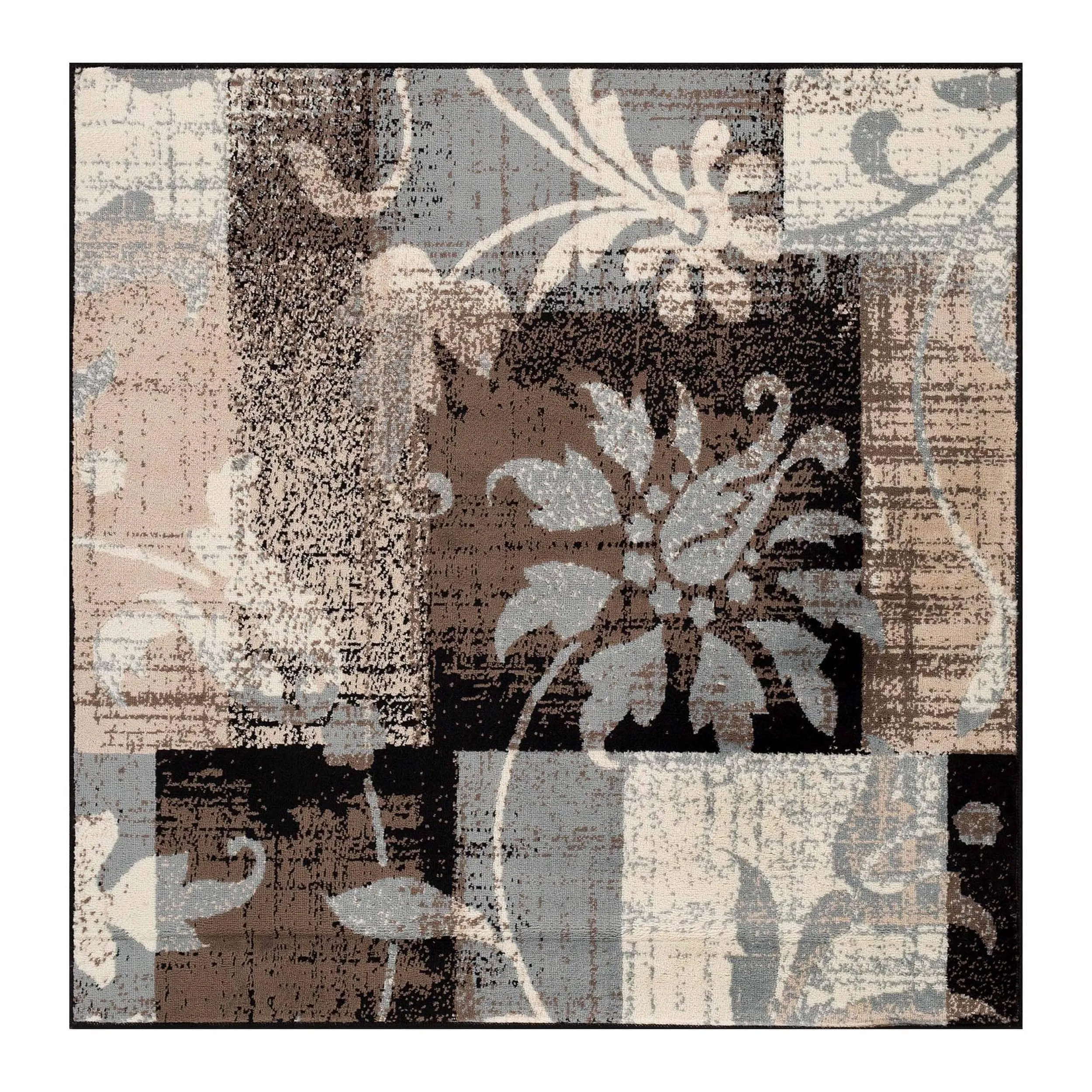 Superior Pastiche Contemporary Floral Patchwork Indoor Runner or Area Rug