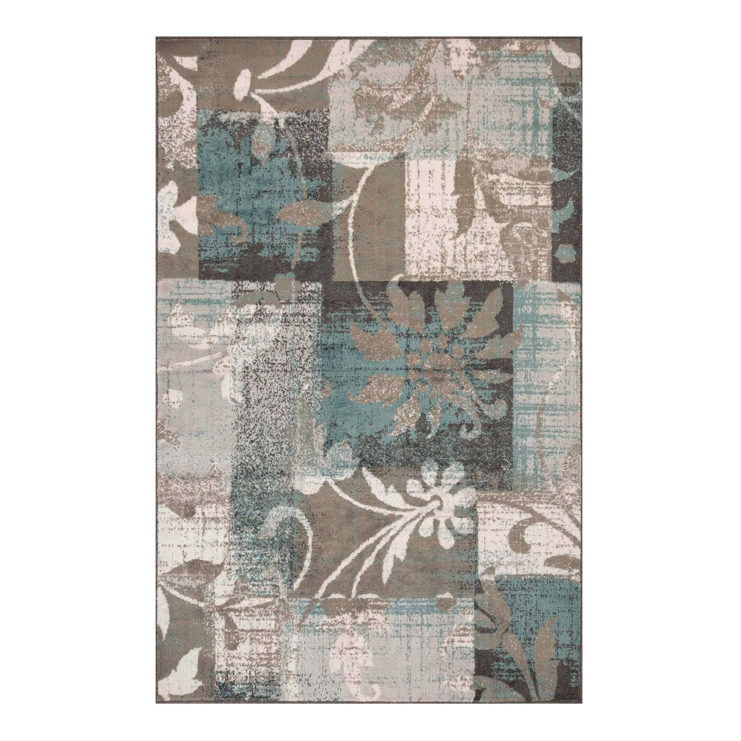 Superior Pastiche Contemporary Floral Patchwork Indoor Runner or Area Rug