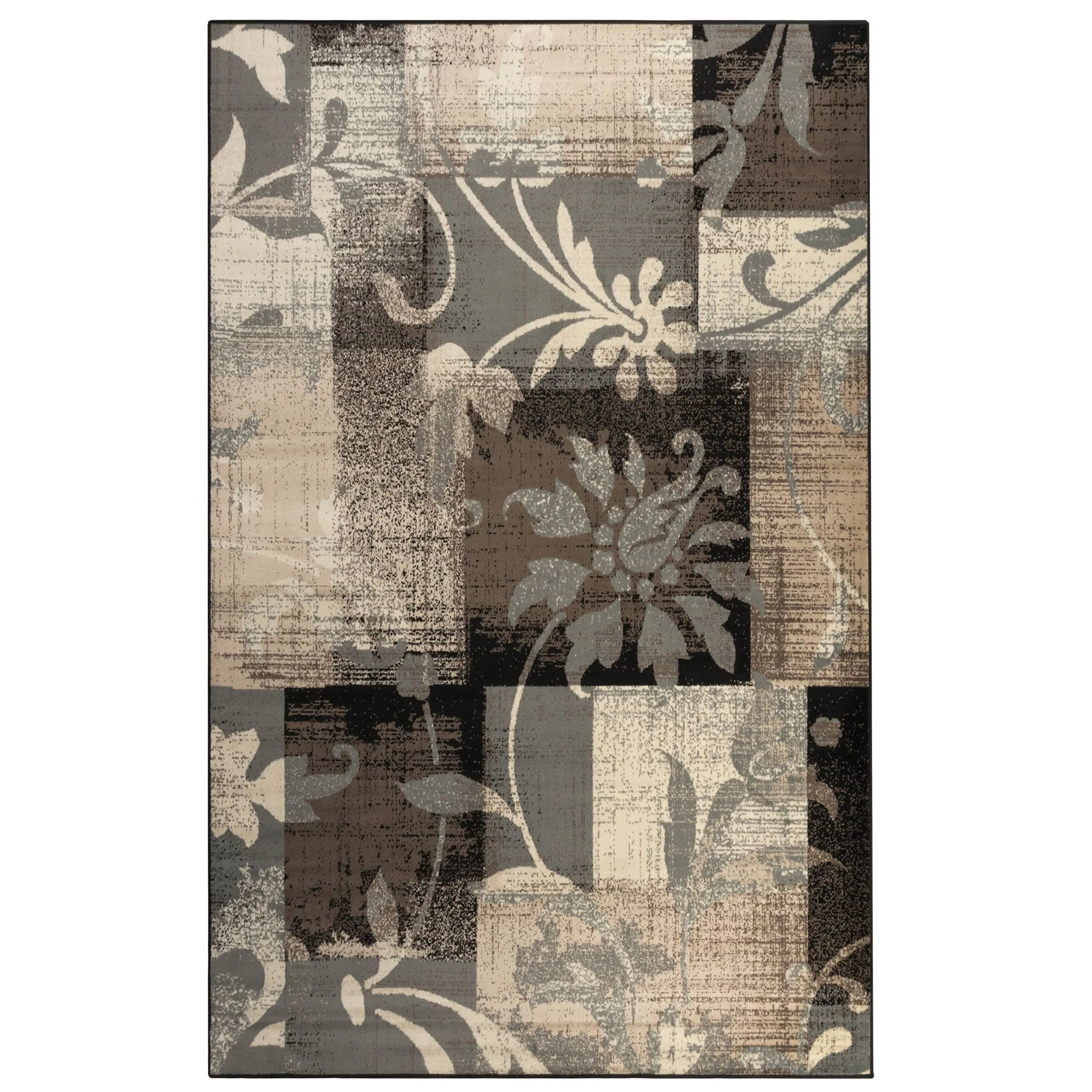 Superior Pastiche Contemporary Floral Patchwork Indoor Runner or Area Rug