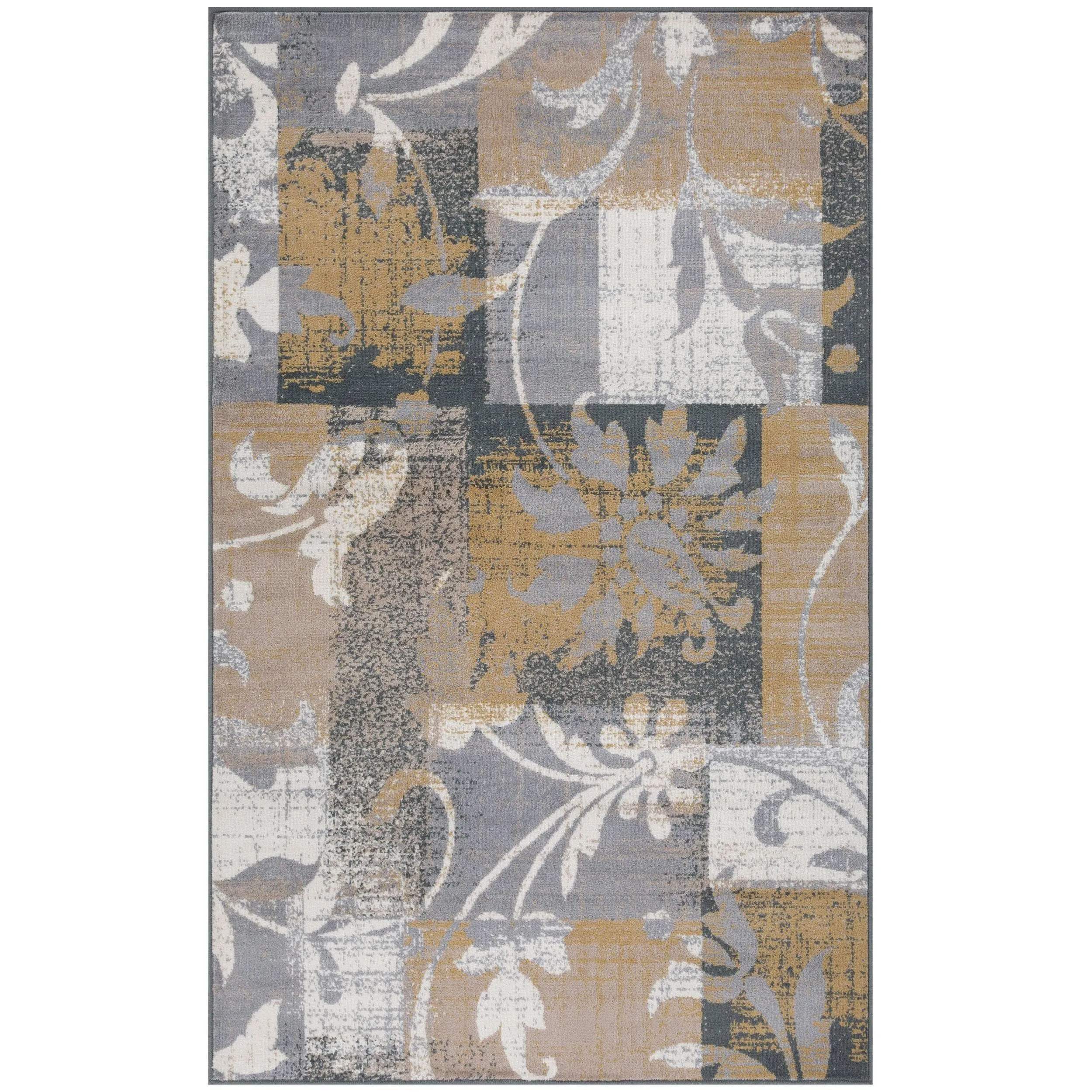 Superior Pastiche Contemporary Floral Patchwork Indoor Runner or Area Rug