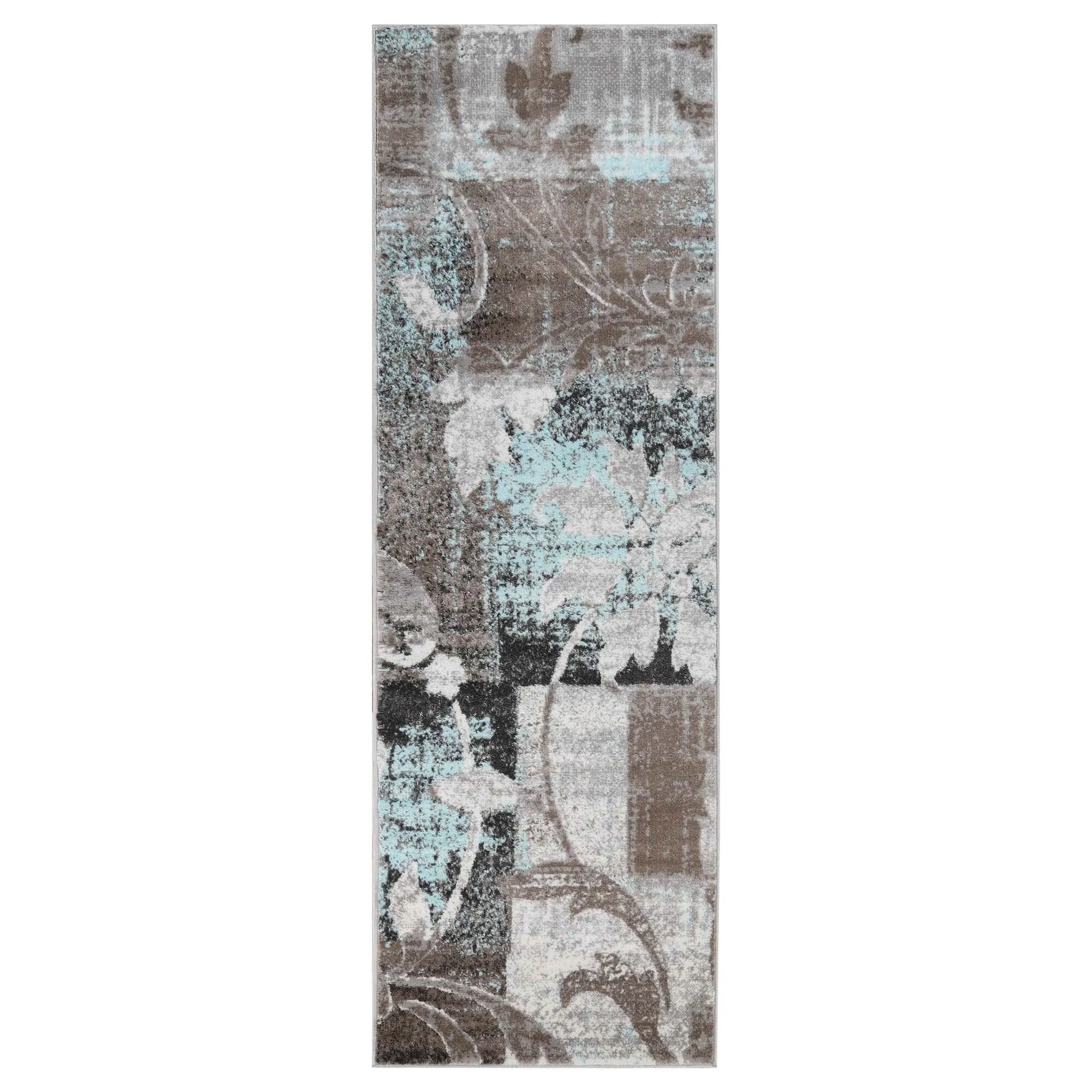 Superior Pastiche Contemporary Floral Patchwork Indoor Runner or Area Rug