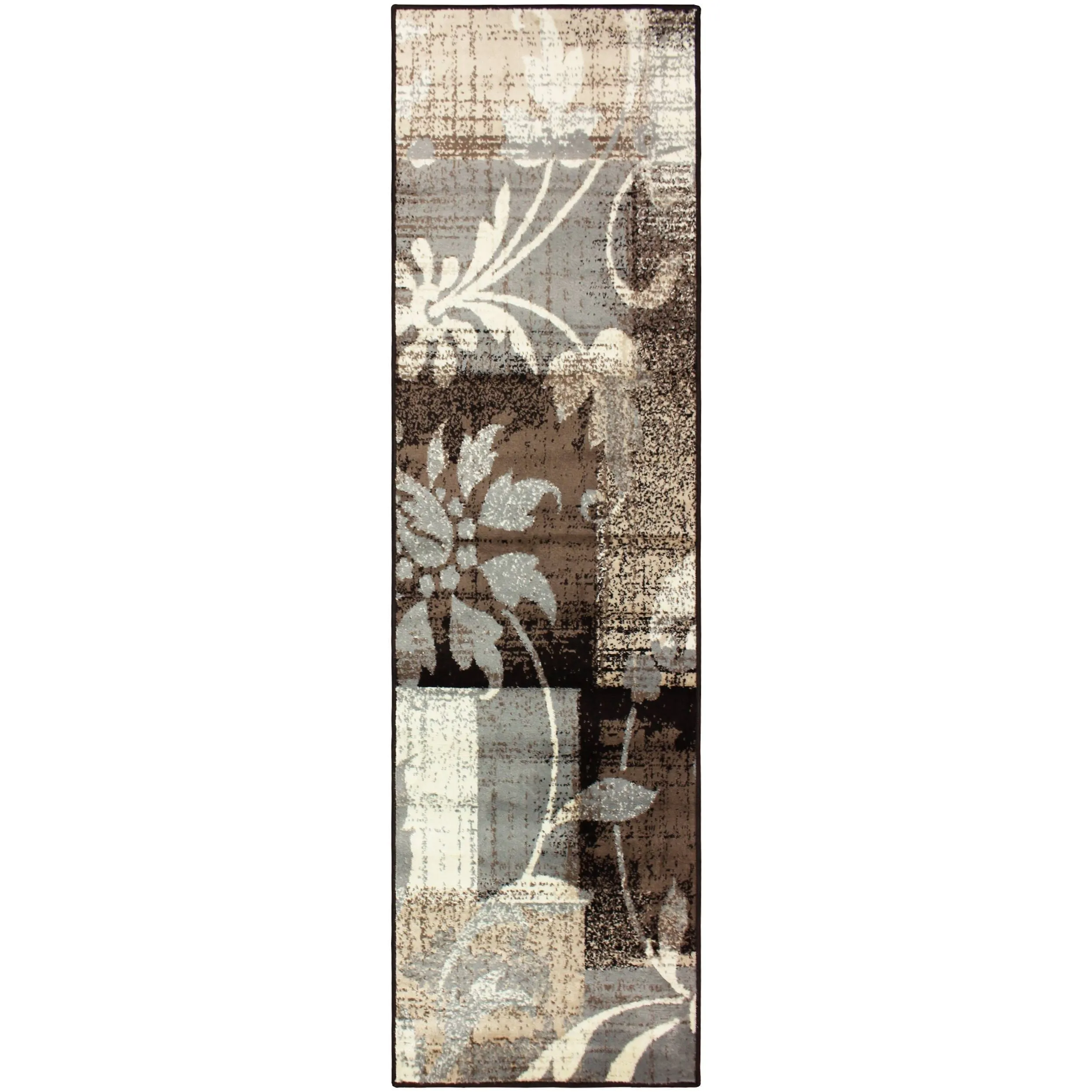 Superior Pastiche Contemporary Floral Patchwork Indoor Runner or Area Rug