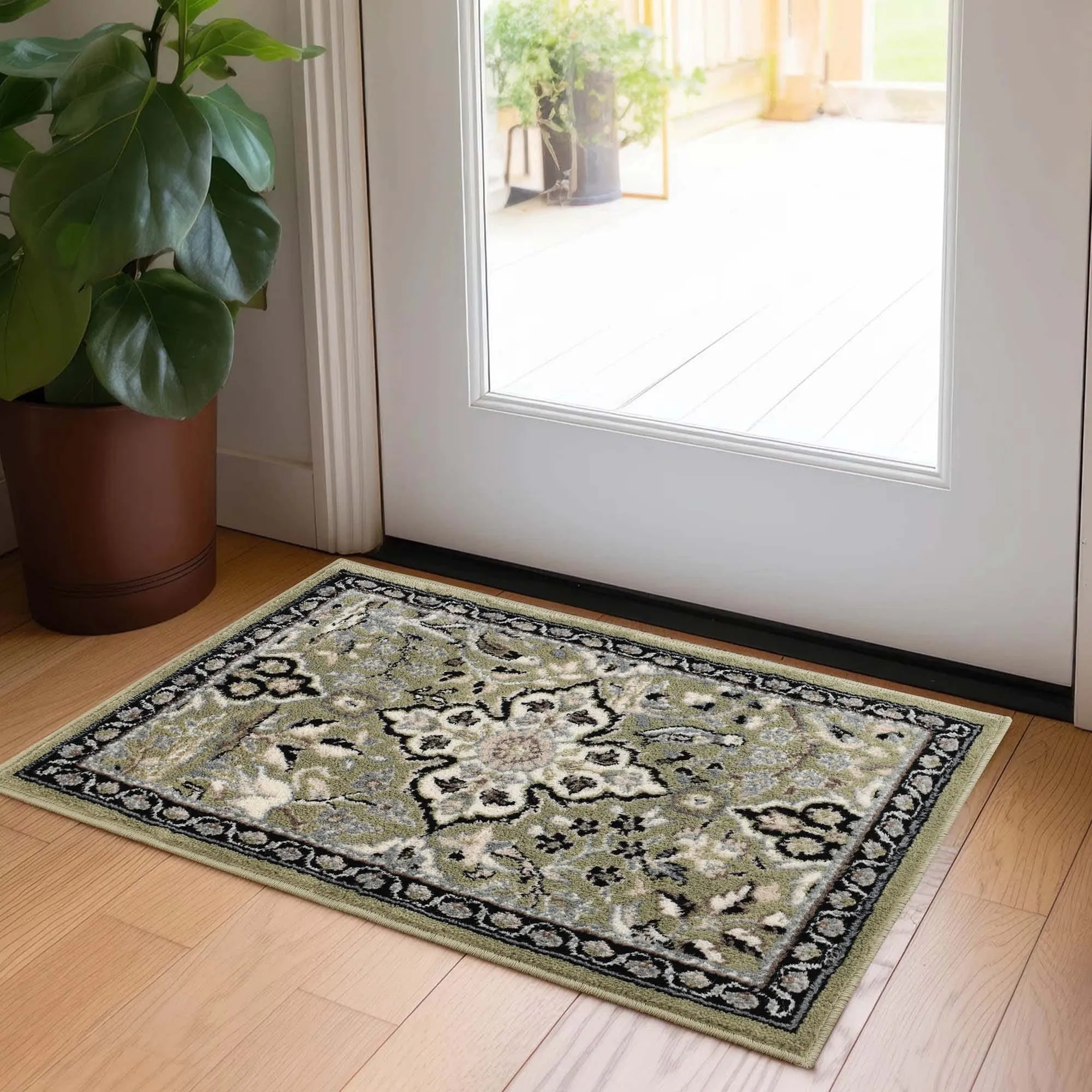 Superior Radcliffe Classic Floral Medallion Area Rug