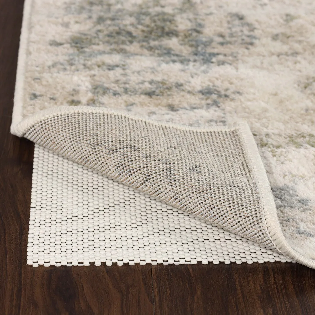 Superior Rio Reversible Non-Slip Grip Foam Mesh Indoor Area Rug Pad - Cream