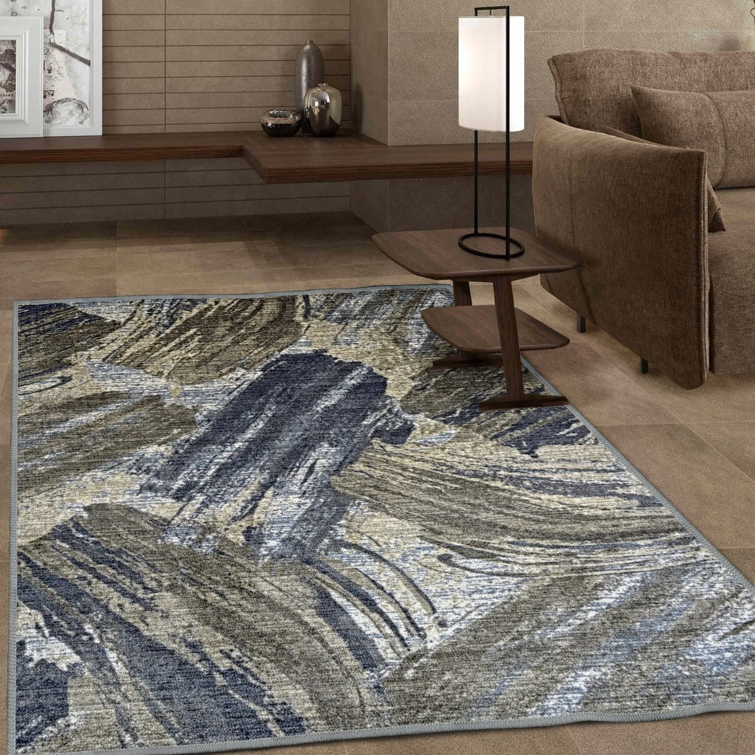 Superior Rivas Printed Non-Slip Washable Indoor Area Rug