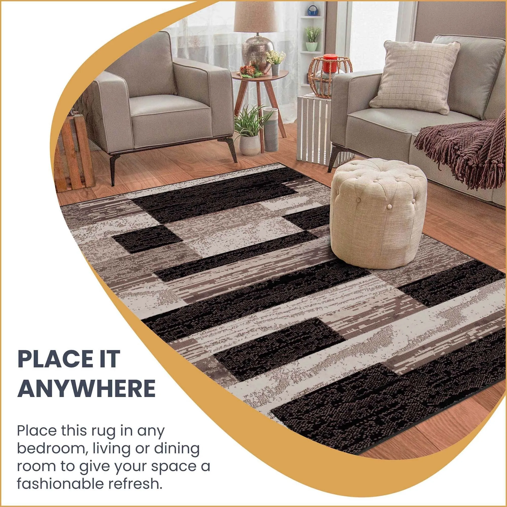 Superior Rockwood Patchwork Indoor Area Rug or Runner