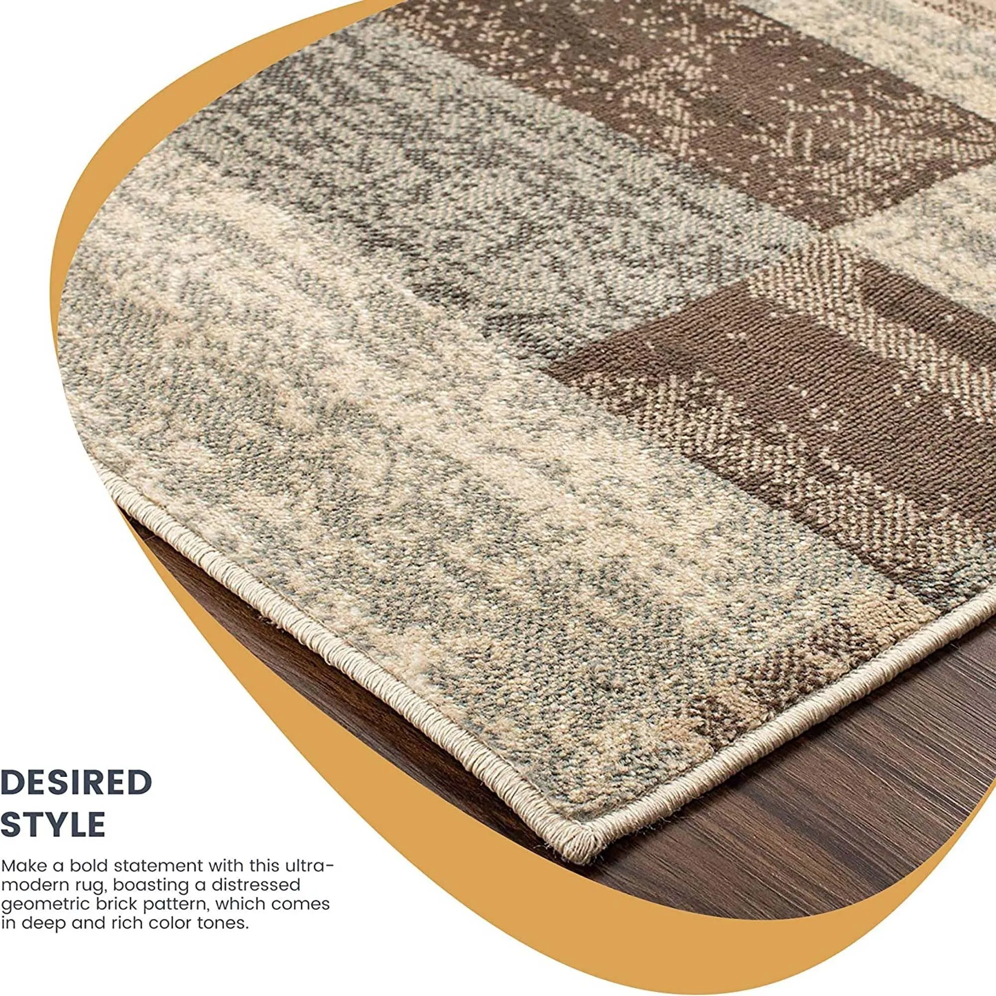 Superior Rockwood Patchwork Indoor Area Rug or Runner