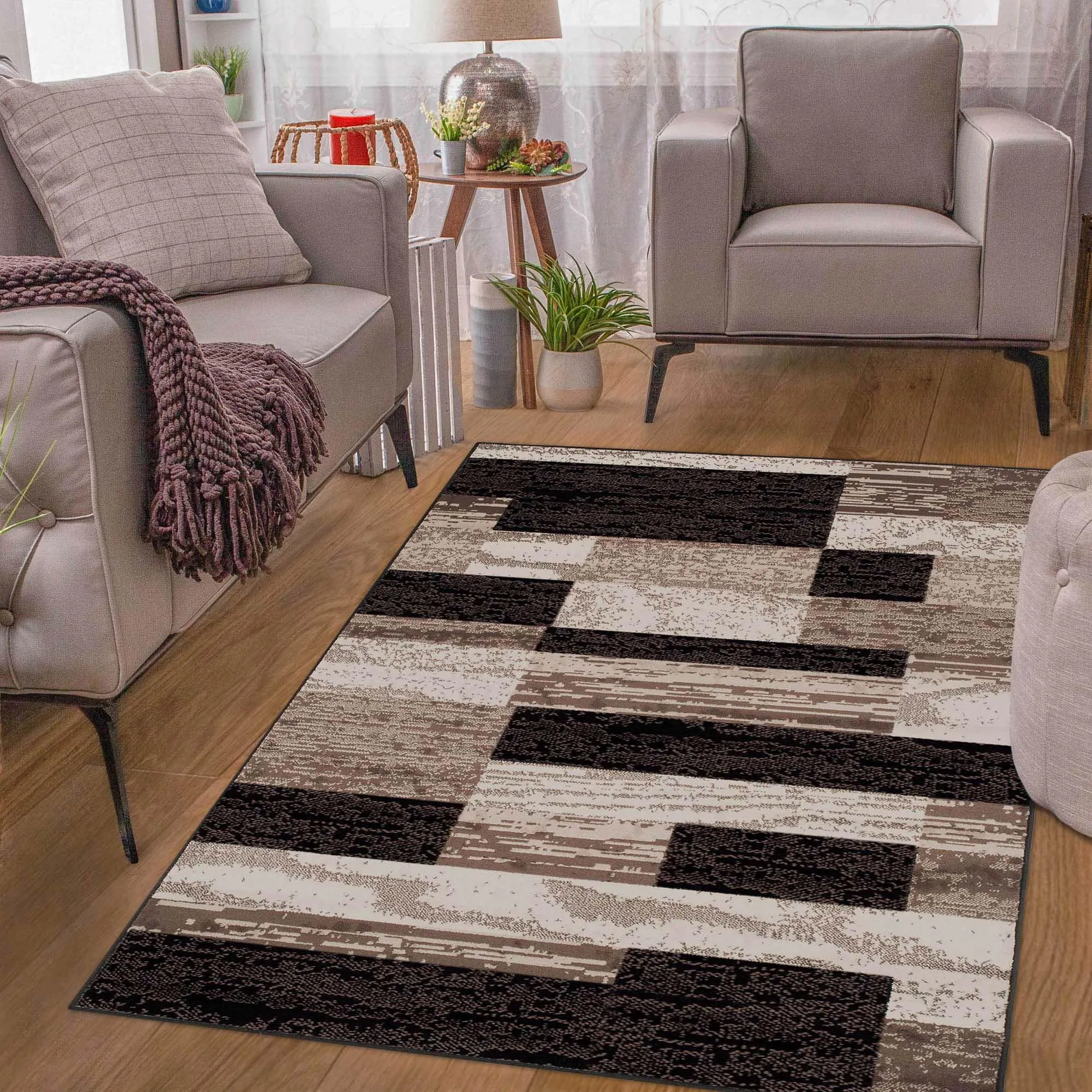Superior Rockwood Patchwork Indoor Area Rug or Runner