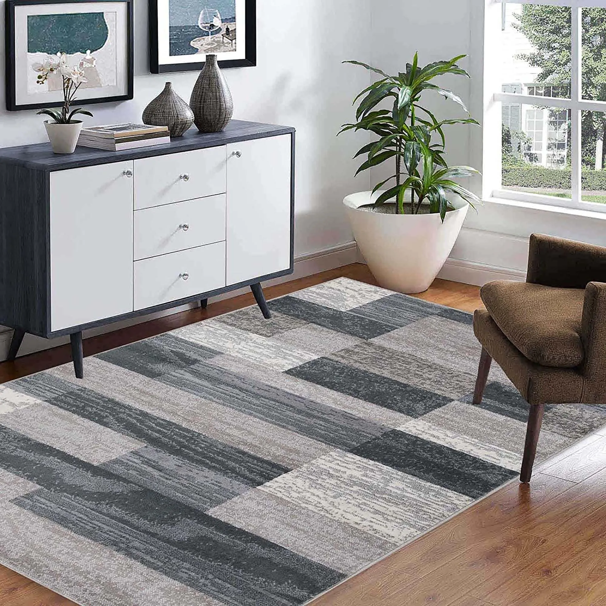 Superior Rockwood Patchwork Indoor Area Rug or Runner