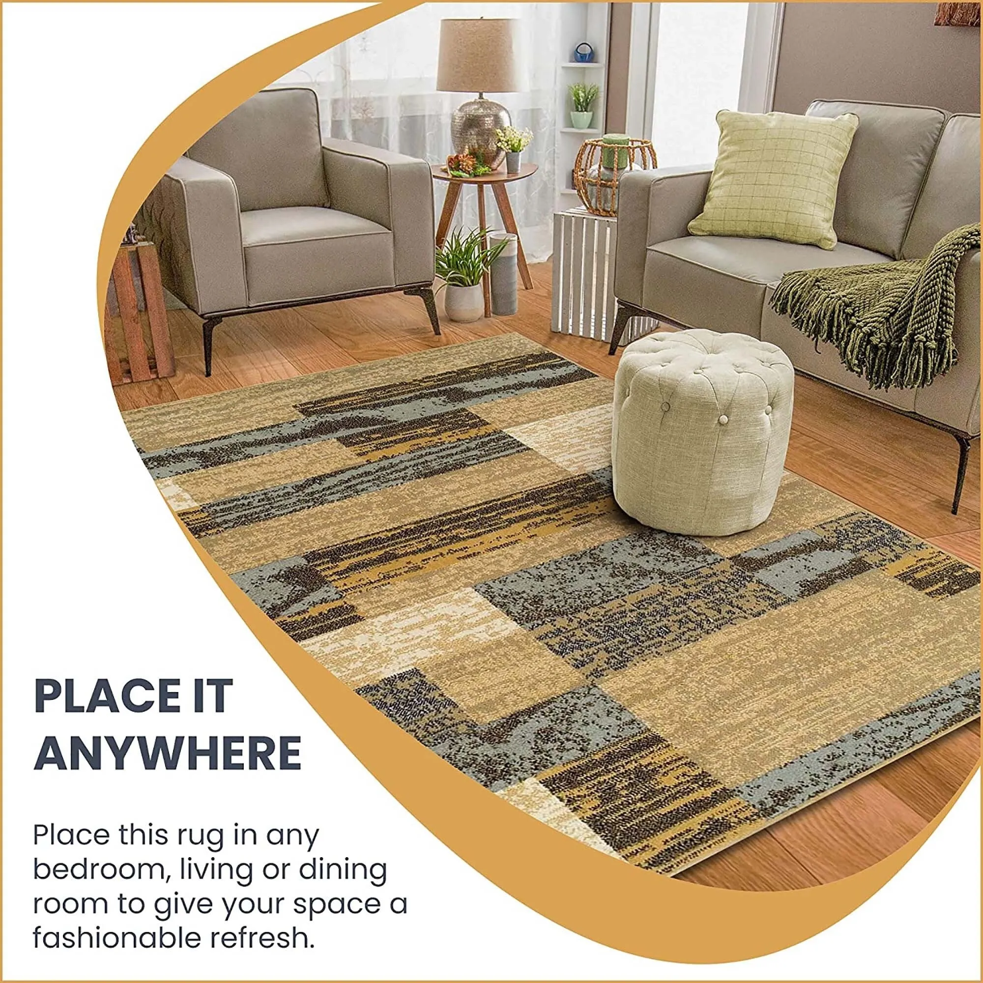 Superior Rockwood Patchwork Indoor Area Rug or Runner