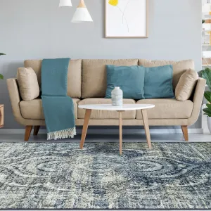 Superior Salford Vintage Abstract Medallion Plush Indoor Runner or Area Rug