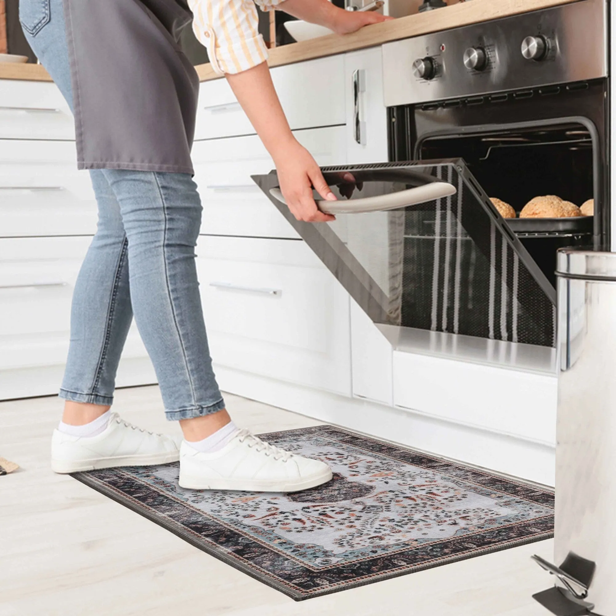 Superior Sparrow Medallion Machine Washable Indoor Area Rug or Runner