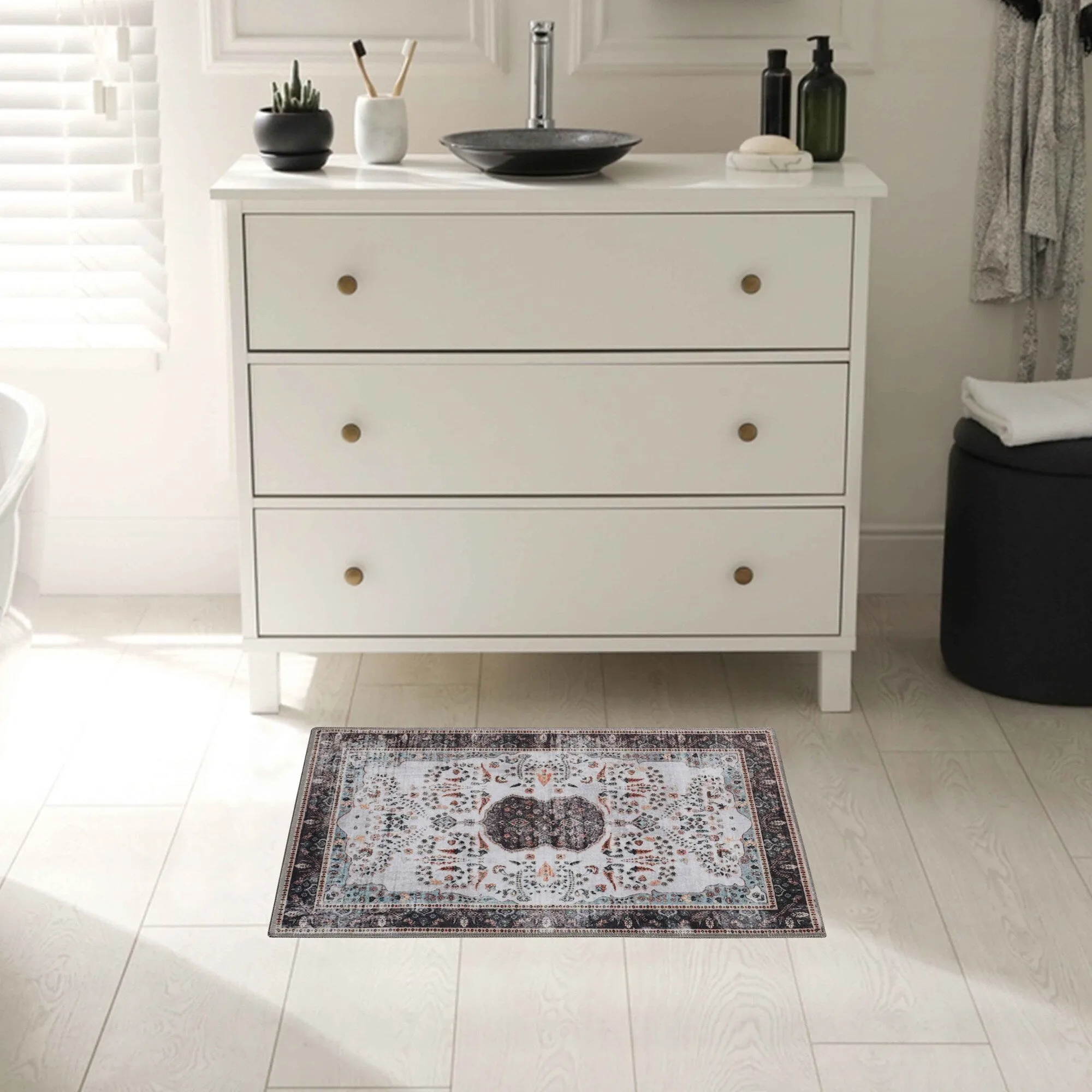 Superior Sparrow Medallion Machine Washable Indoor Area Rug or Runner
