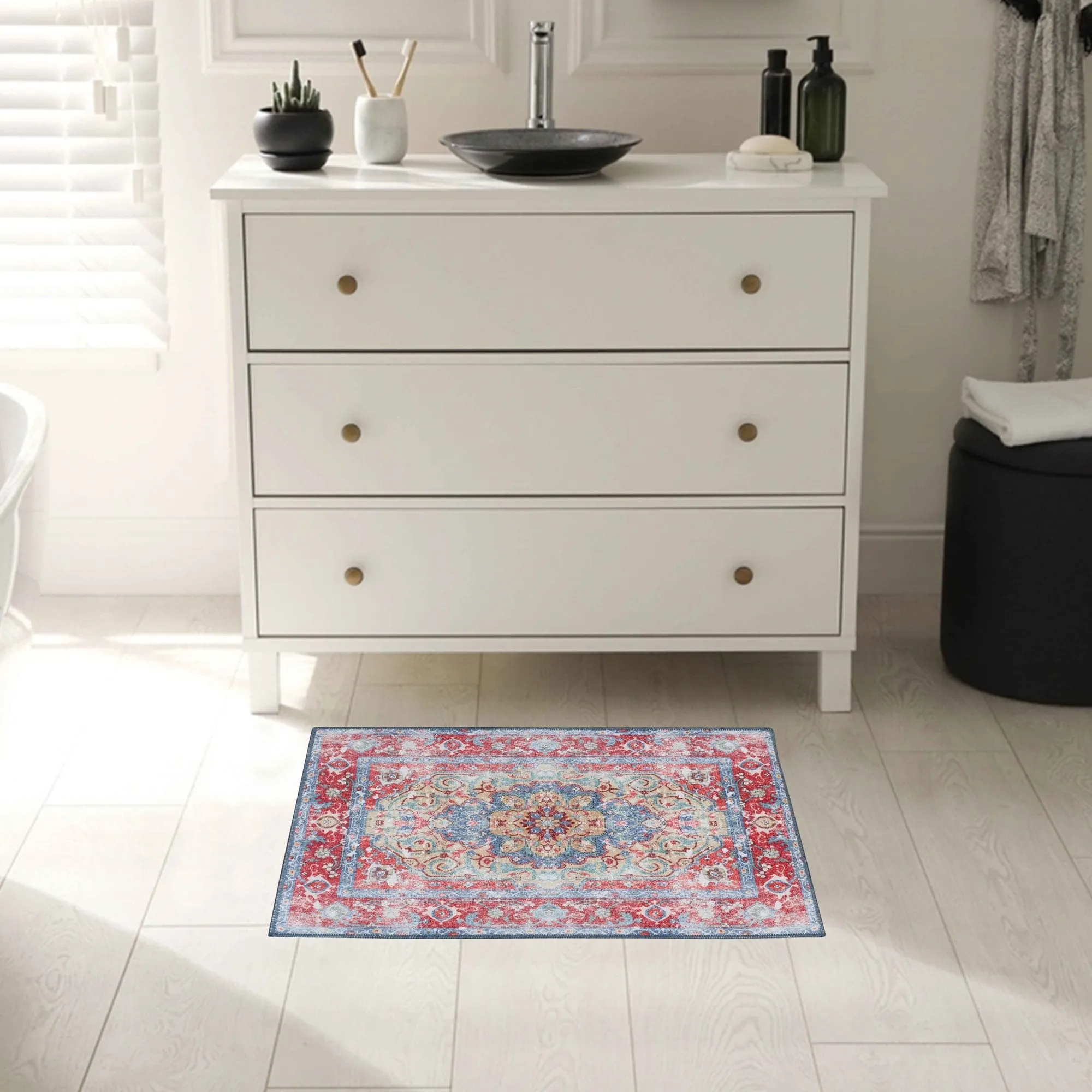 Superior Tanager Rustic Non-Slip Machine Washable Indoor Area Rug or Runner