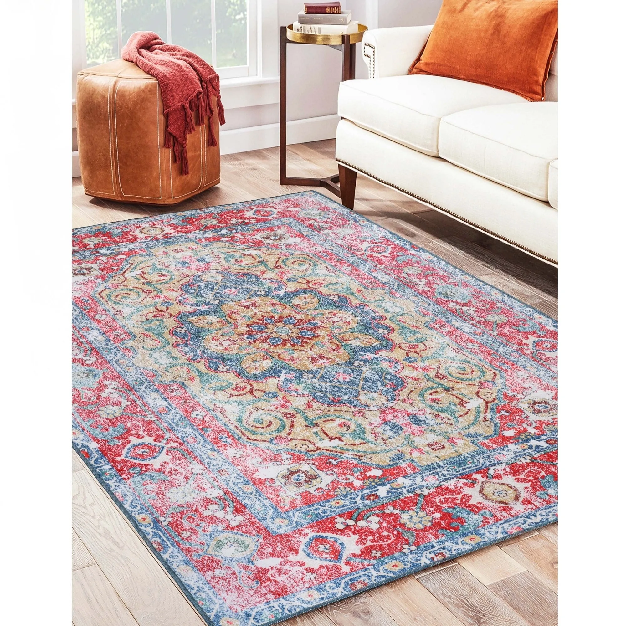 Superior Tanager Rustic Non-Slip Machine Washable Indoor Area Rug or Runner