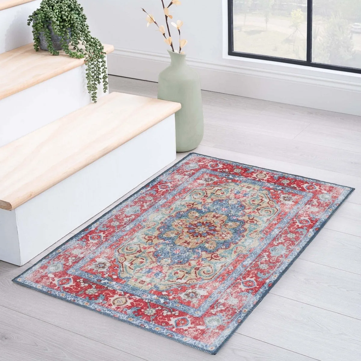 Superior Tanager Rustic Non-Slip Machine Washable Indoor Area Rug or Runner