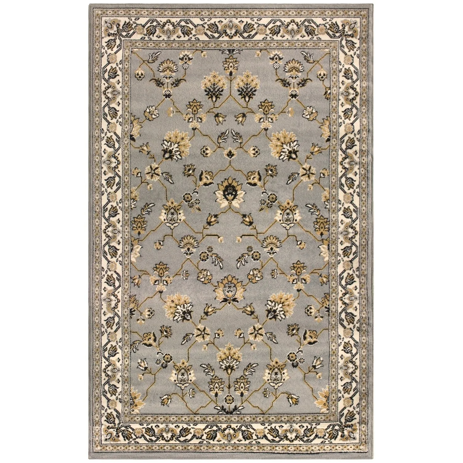 Superior Traditional Floral and Vines Indoor Area Rug