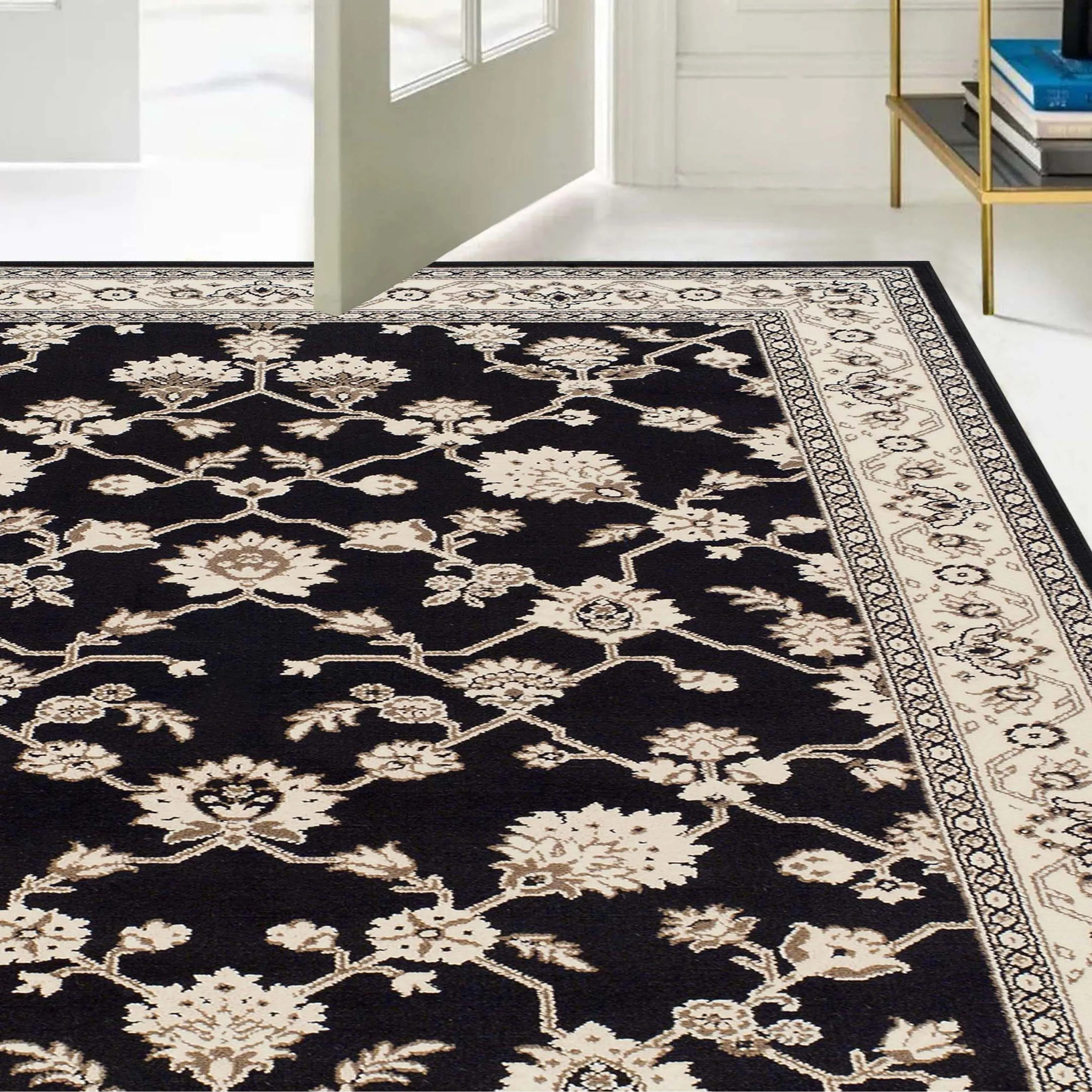 Superior Traditional Floral and Vines Indoor Area Rug