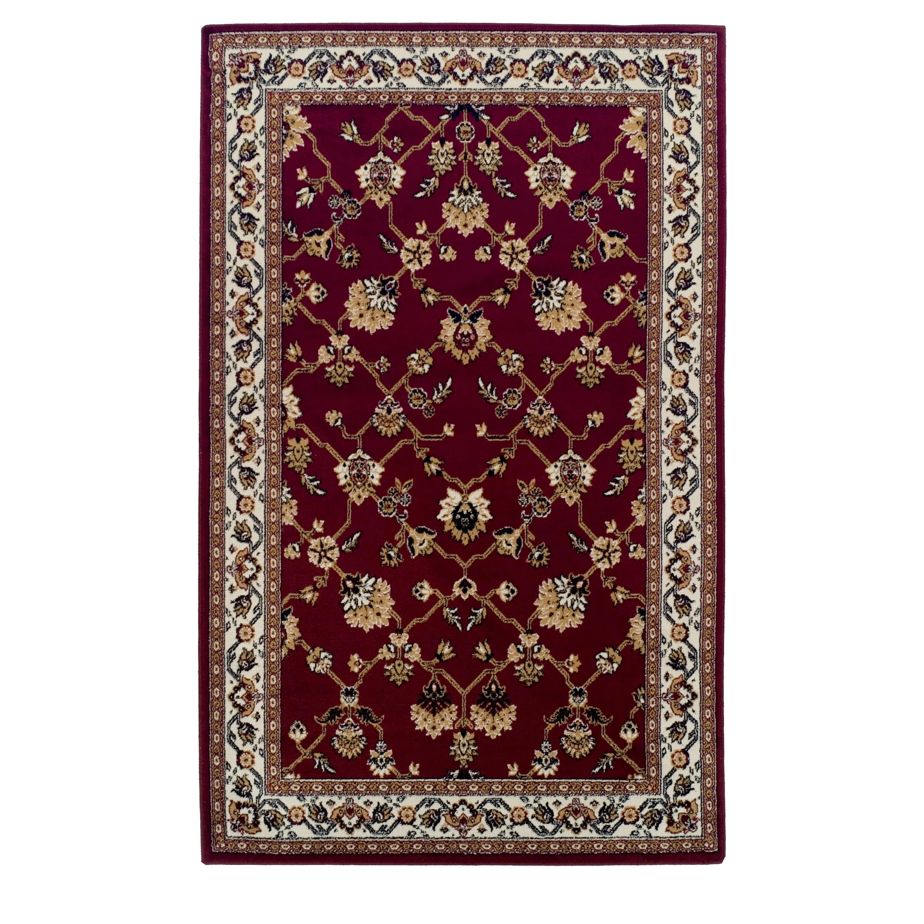 Superior Traditional Floral and Vines Indoor Area Rug