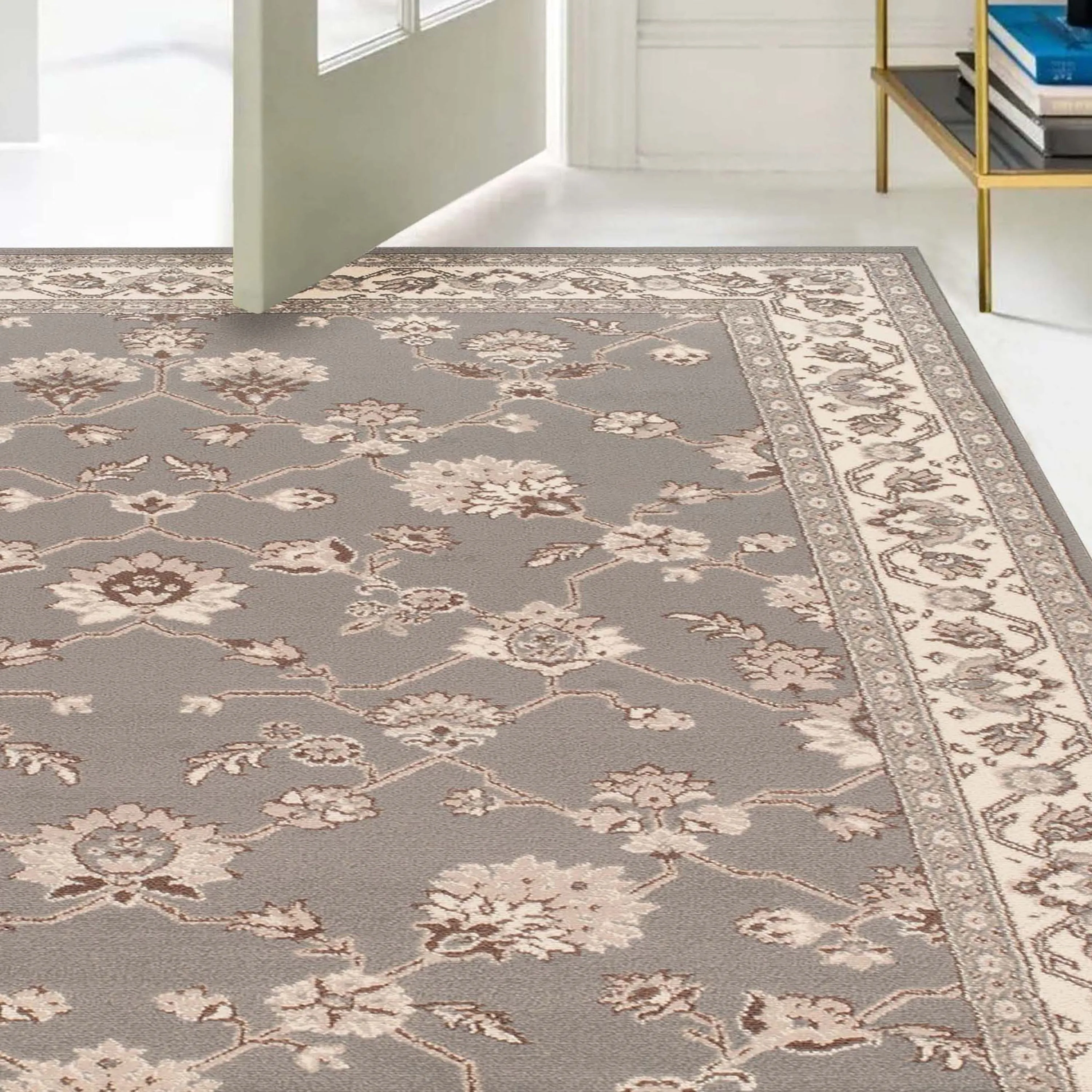 Superior Traditional Floral and Vines Indoor Area Rug
