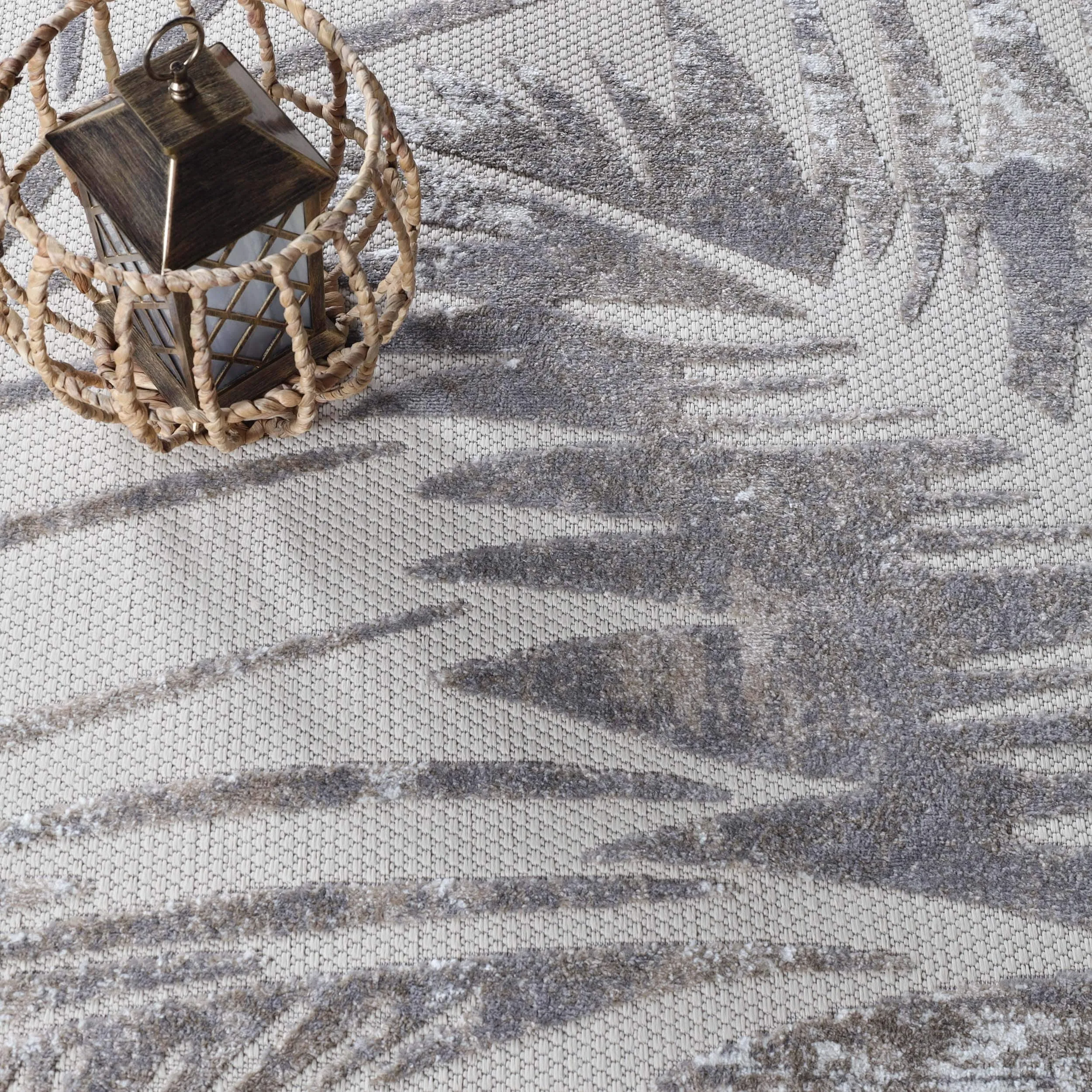 Superior Tropical Leaves Coastal Indoor Outdoor Area Rug