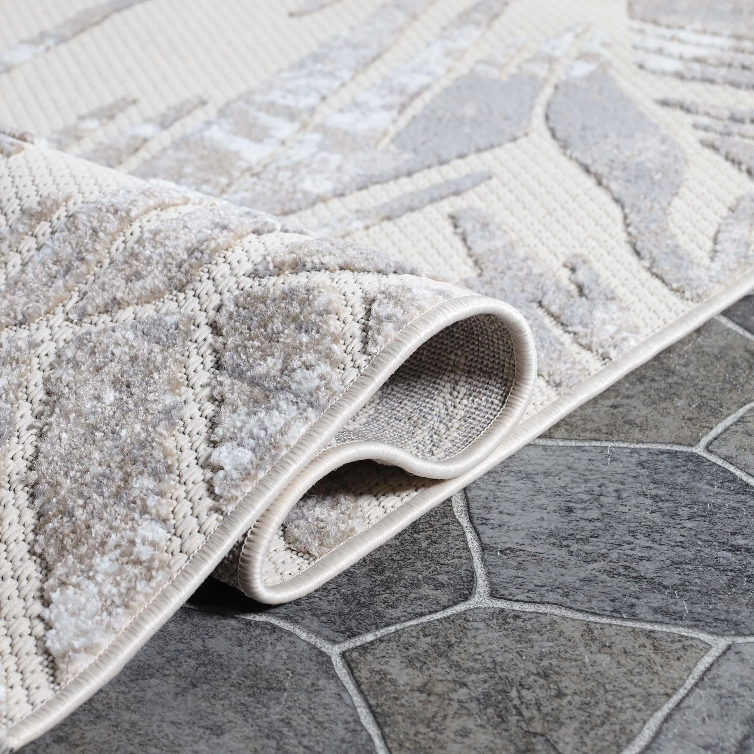 Superior Tropical Leaves Coastal Indoor Outdoor Area Rug