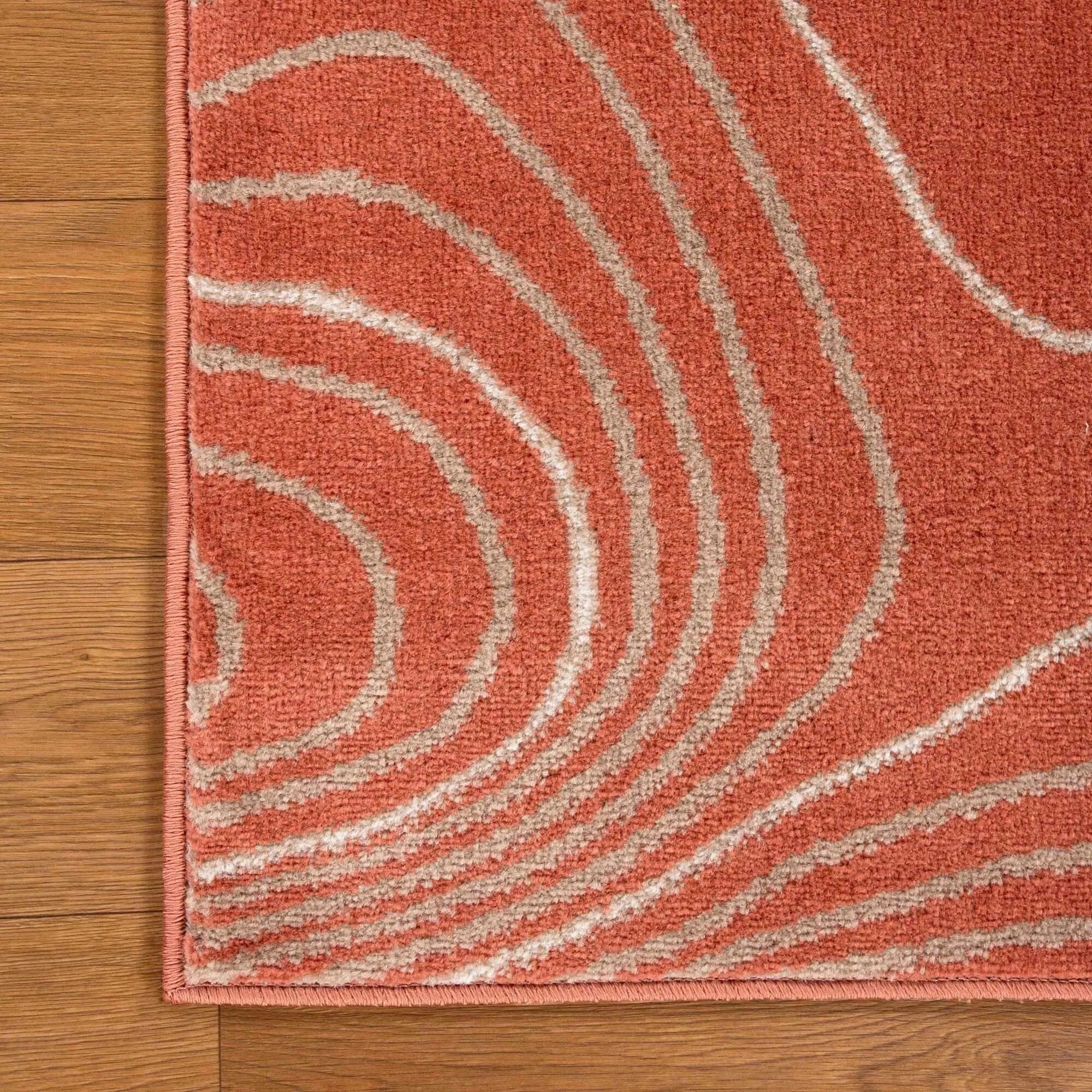 Superior Veer Modern Abstract Wood Grain Indoor Runner or Area Rug