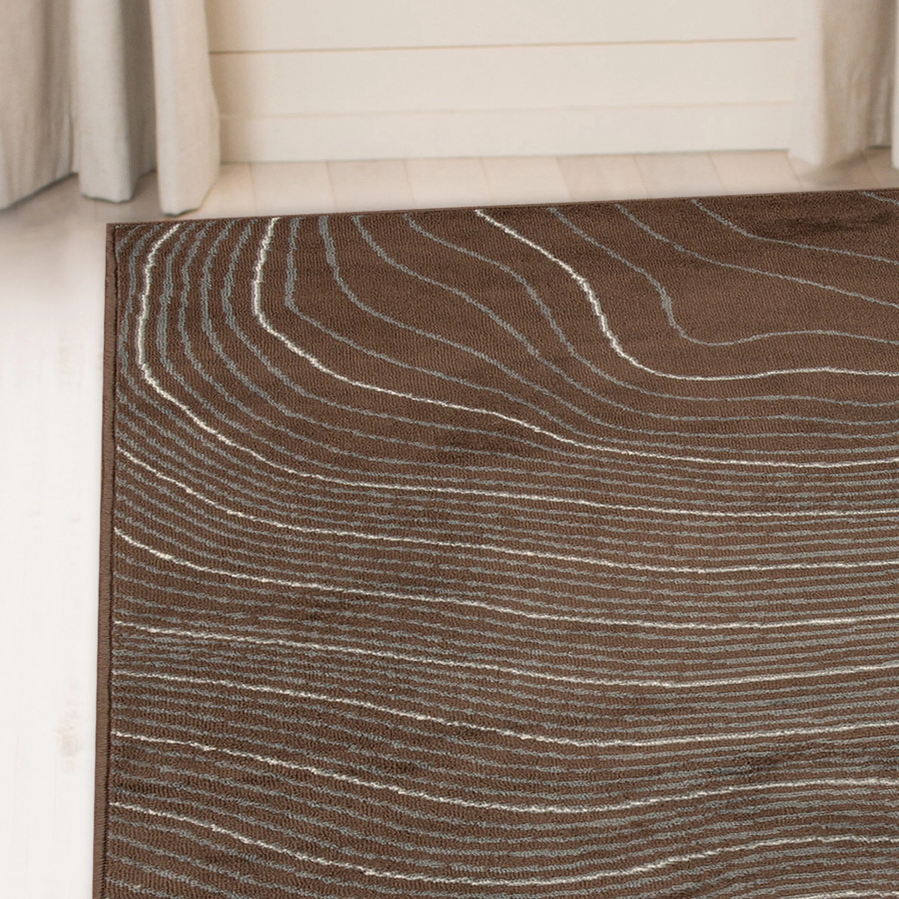 Superior Veer Modern Abstract Wood Grain Indoor Runner or Area Rug
