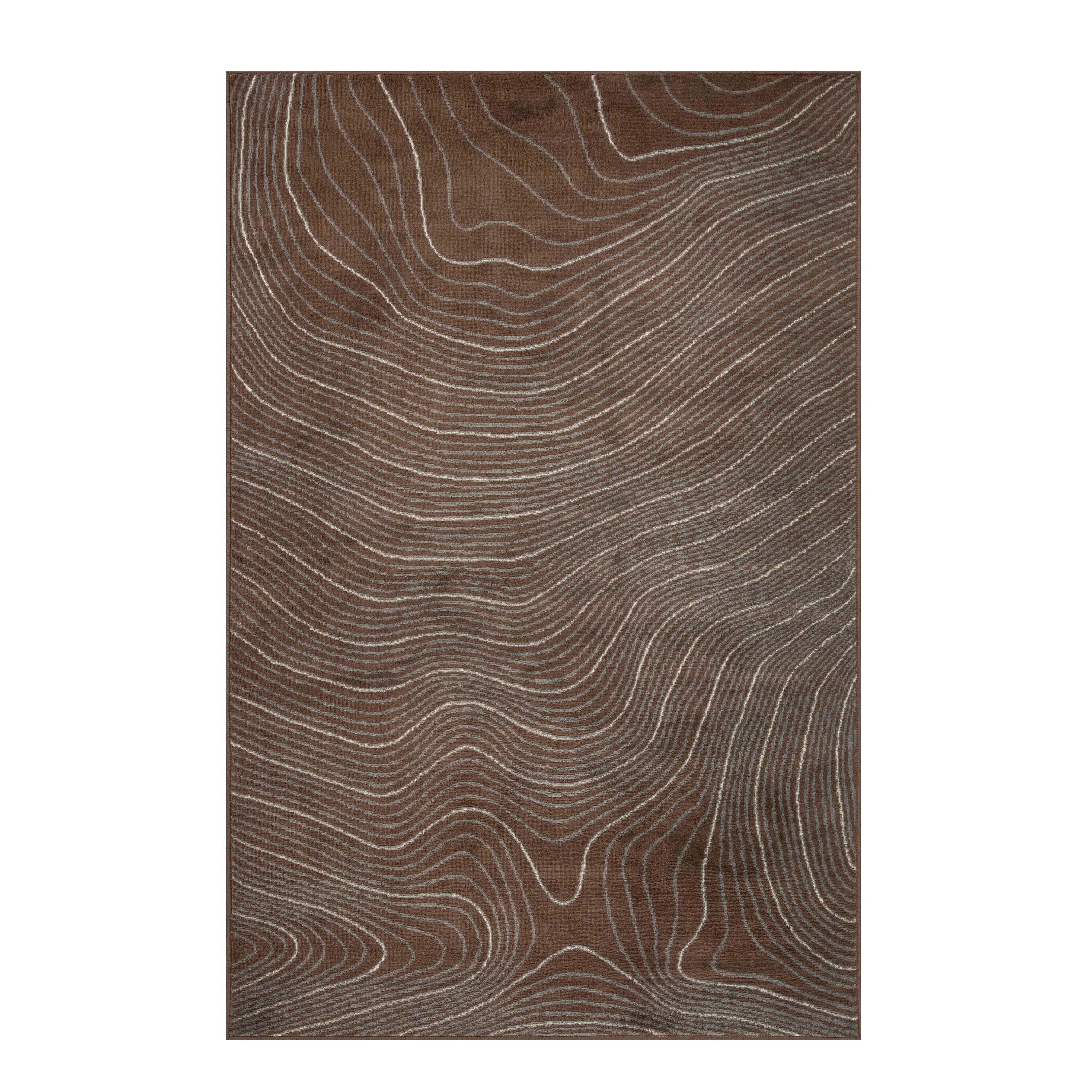 Superior Veer Modern Abstract Wood Grain Indoor Runner or Area Rug