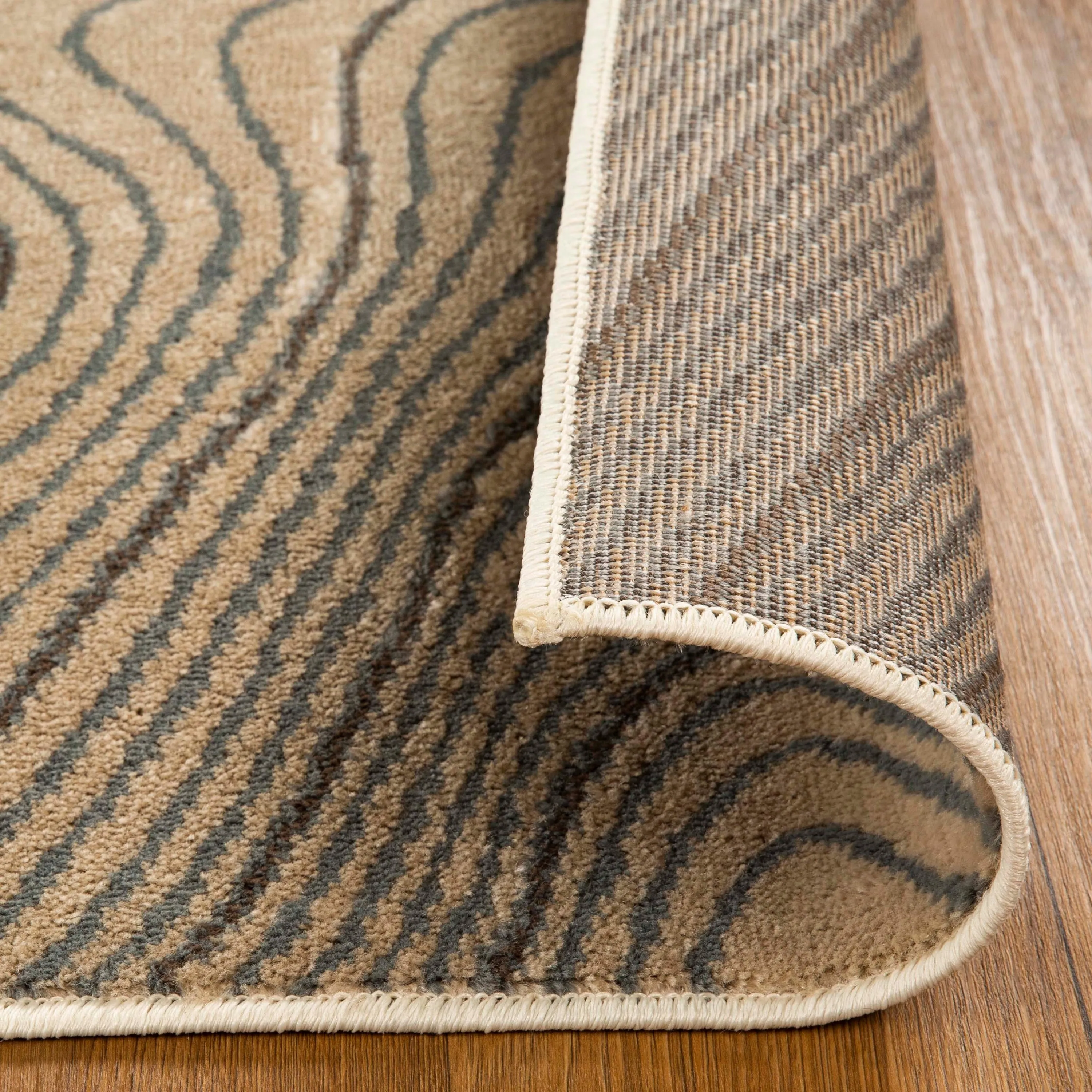 Superior Veer Modern Abstract Wood Grain Indoor Runner or Area Rug