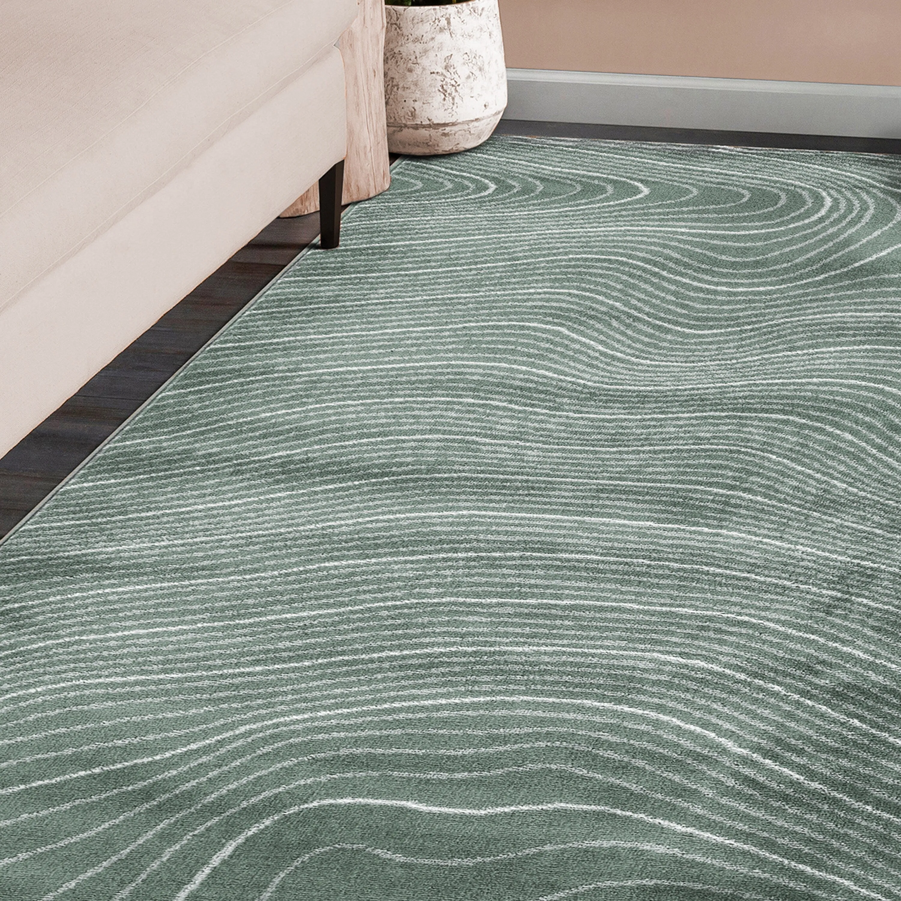 Superior Veer Modern Abstract Wood Grain Indoor Runner or Area Rug