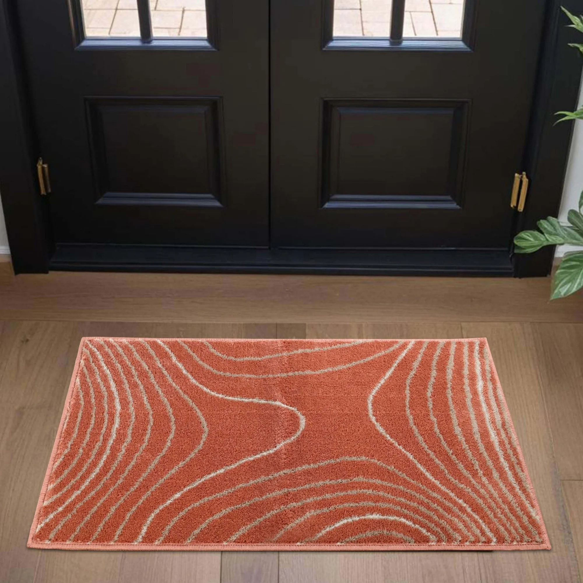 Superior Veer Modern Abstract Wood Grain Indoor Runner or Area Rug