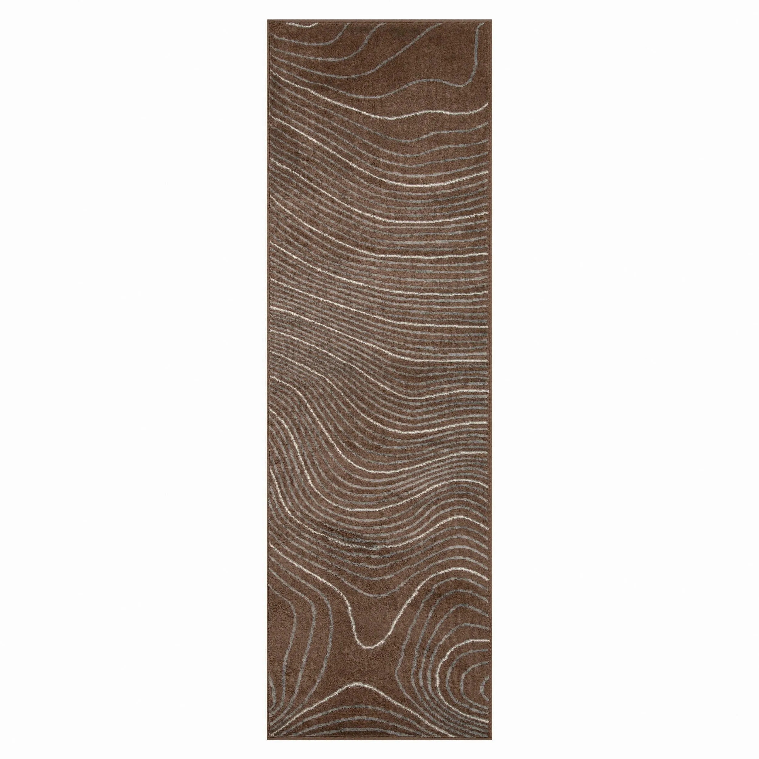 Superior Veer Modern Abstract Wood Grain Indoor Runner or Area Rug