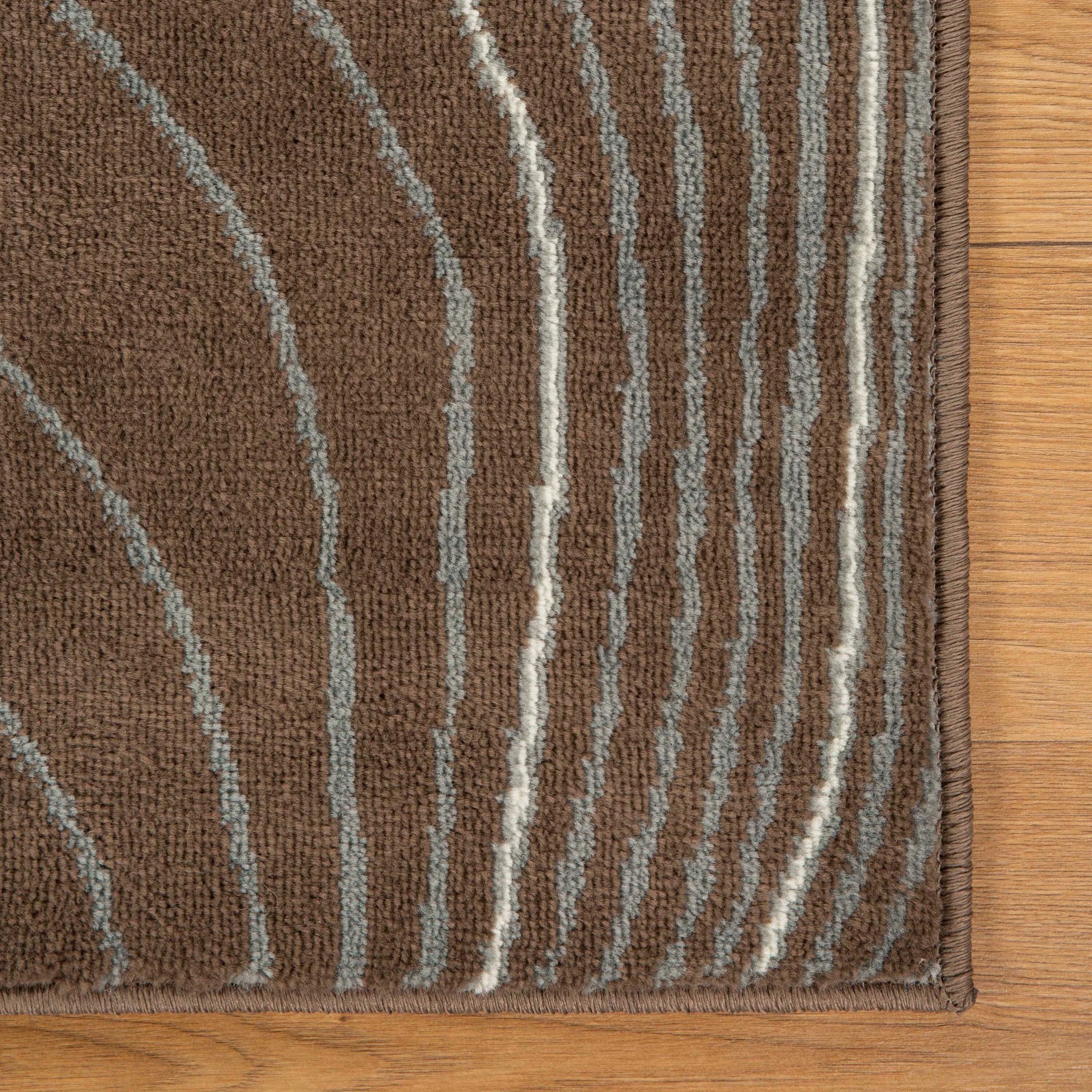 Superior Veer Modern Abstract Wood Grain Indoor Runner or Area Rug